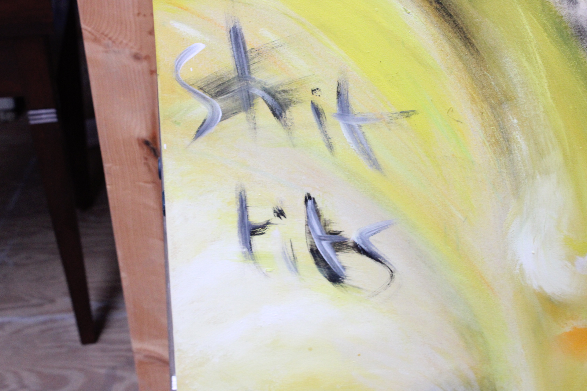 Abstract schilderij met tekst 'Equal Rights' – foto 5 – kavel bij GSD Auctions, Zoeterwoude