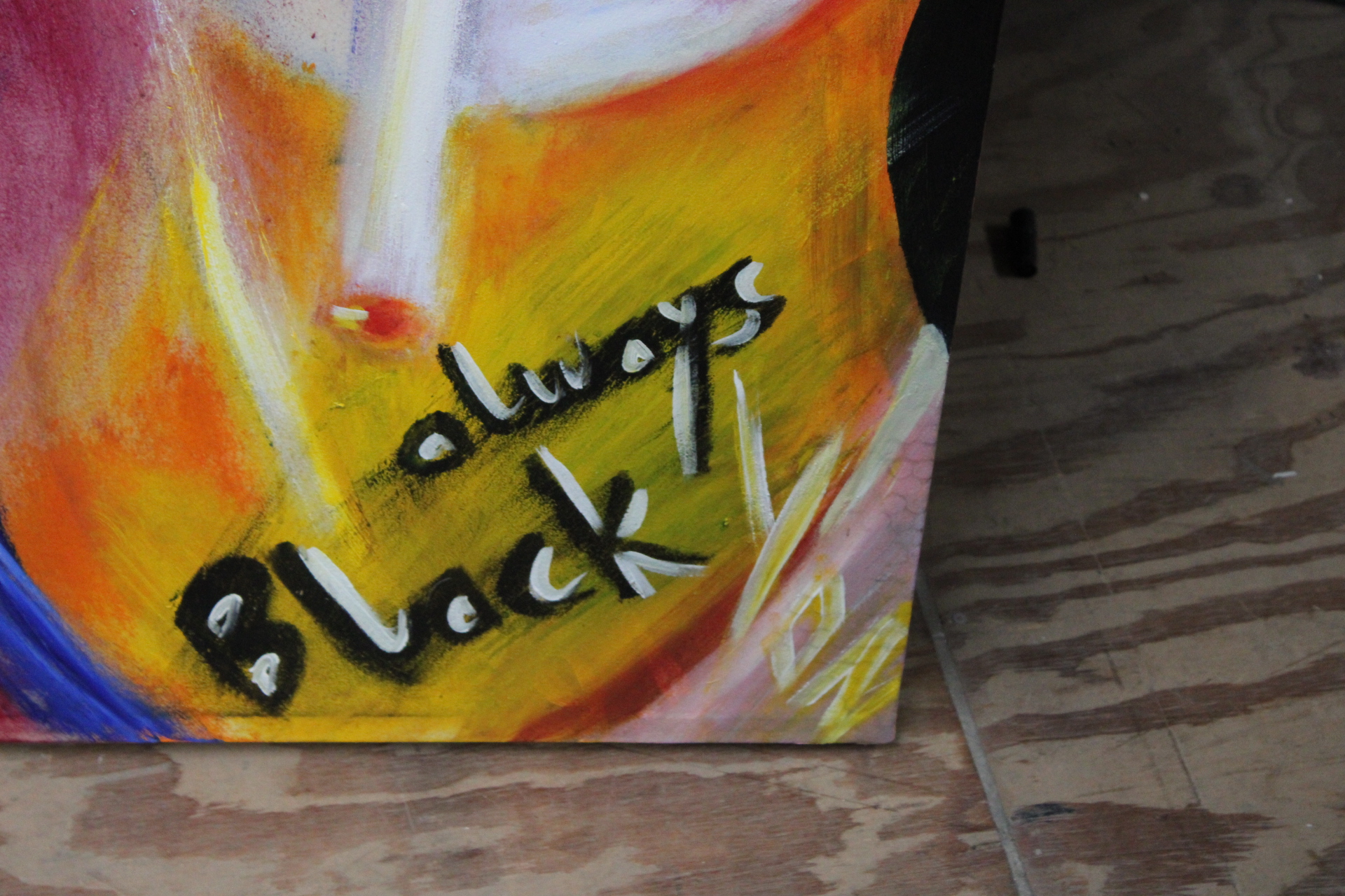 Abstract tweekoppig schilderij met sigaret – foto 3 – kavel bij GSD Auctions, Zoeterwoude