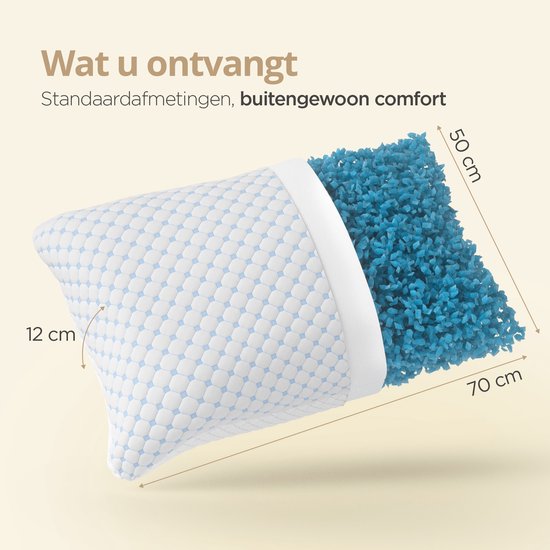Nano tech hoofdkussen 50x70cm Ergonomisch – foto 2 – kavel bij GSD Auctions, Zoeterwoude