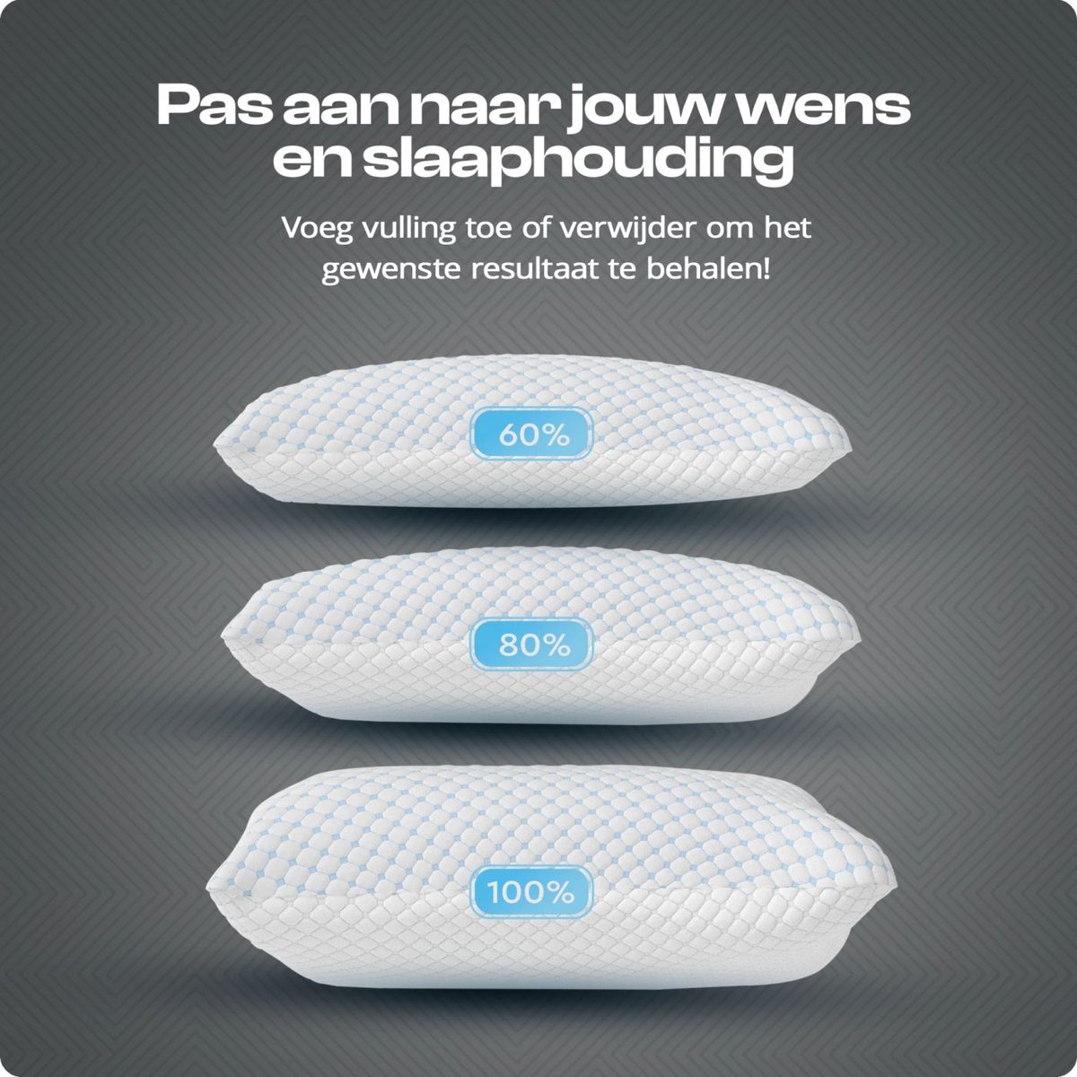 Nano tech hoofdkussen 50x70cm Ergonomisch – foto 7 – kavel bij GSD Auctions, Zoeterwoude