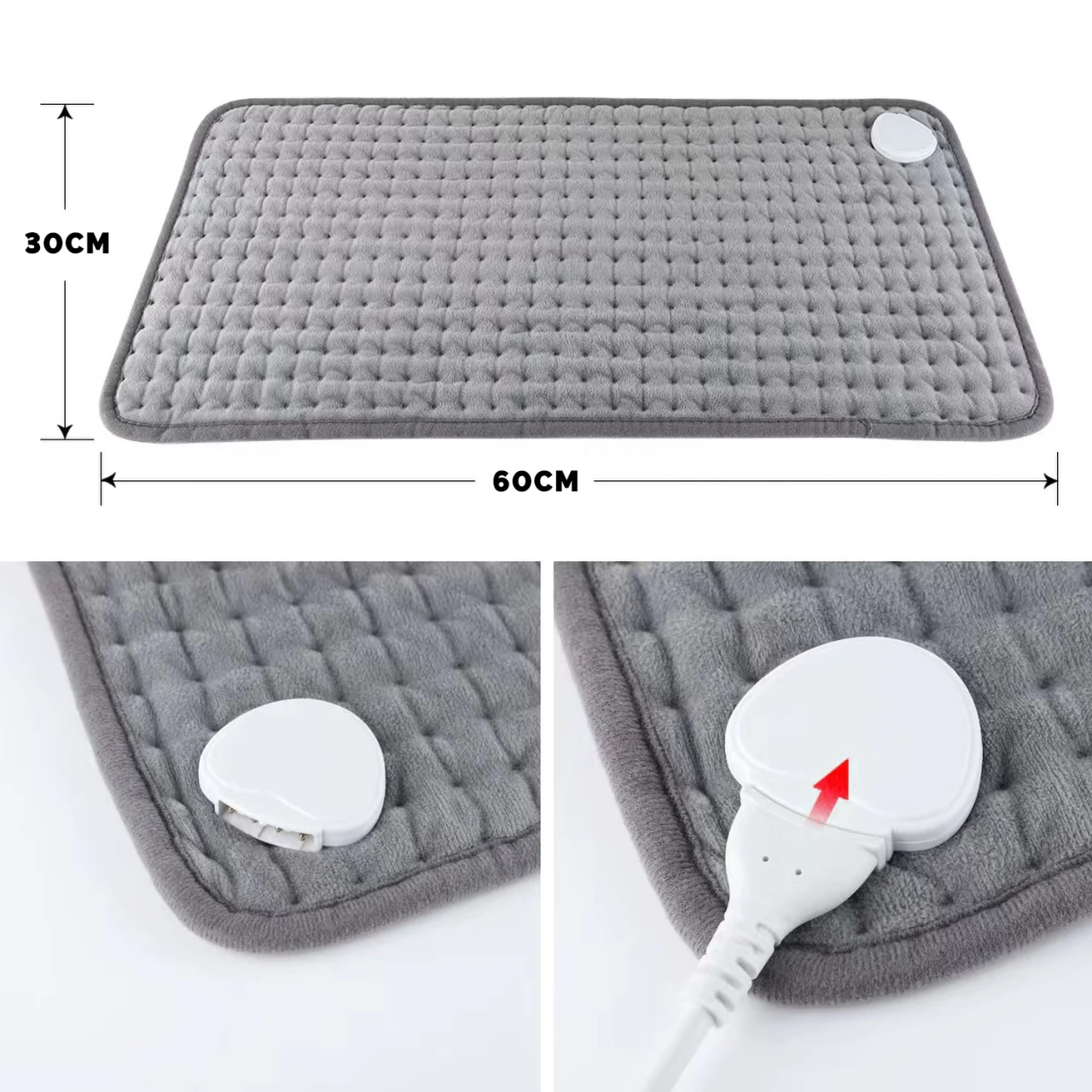 Warmte Kussen/pad Grijs 60 x 30cm-universeel gebruik voor het slapen of warmte therapie – foto 3 – kavel bij GSD Auctions, Zoeterwoude