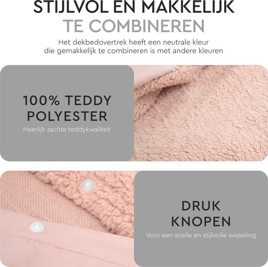 Dekbedovertrek teddy Roze 200x220cm+2kussenslopen – foto 5 – kavel bij GSD Auctions, Zoeterwoude