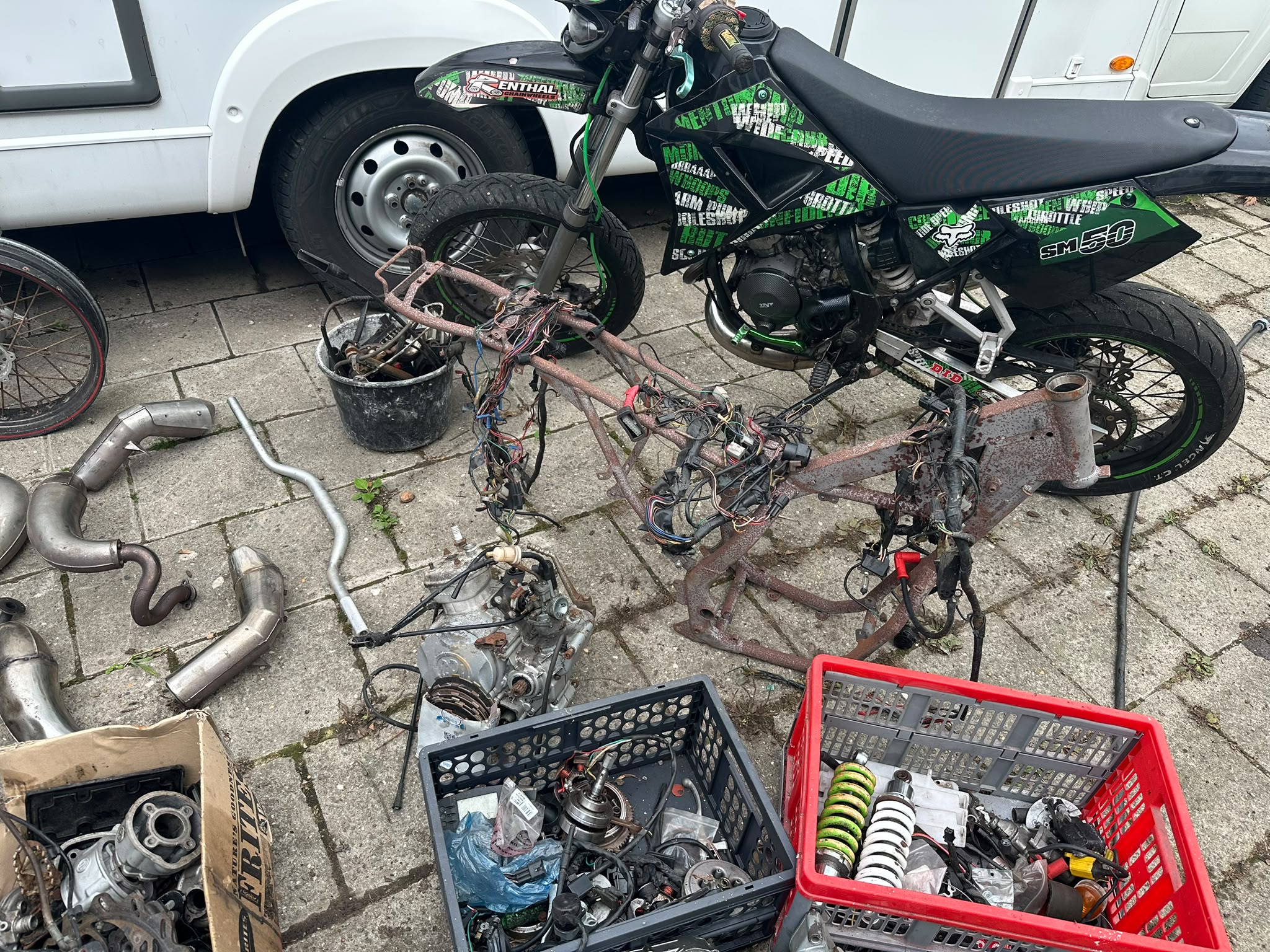 CPI SM50 2007 | 2x Kenteken + onderdelen | 50/80 cc project – foto 2 – kavel bij GSD Auctions, Zoeterwoude