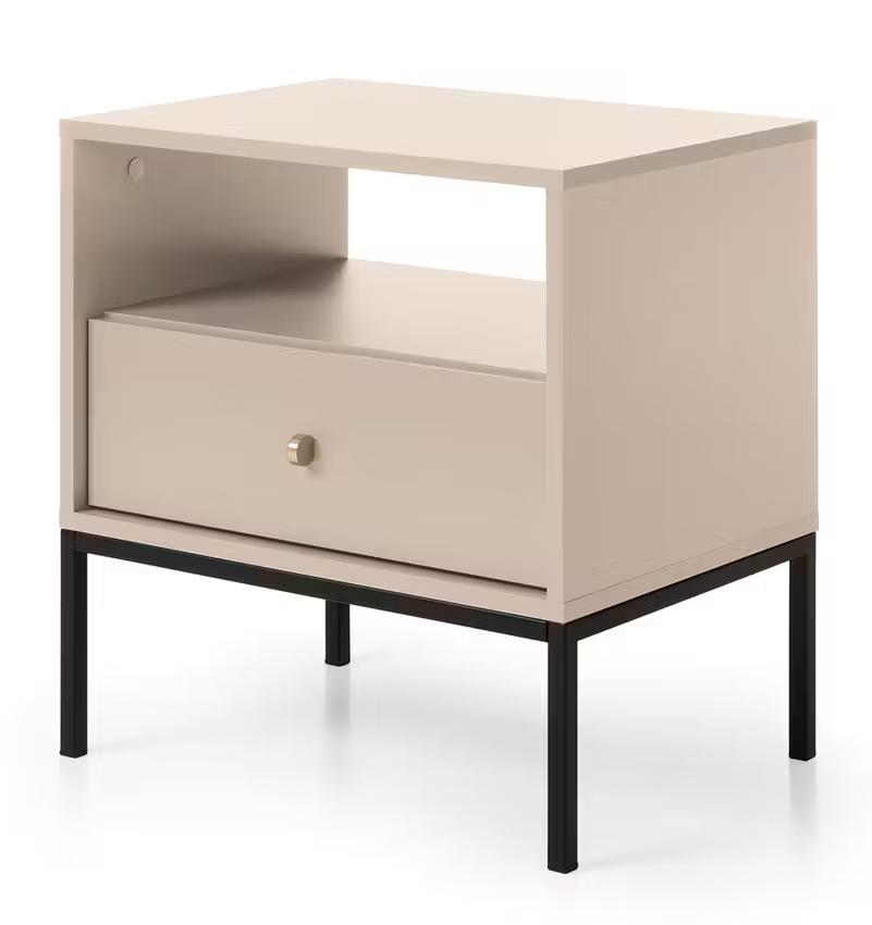 Monne beige nachtkastje – kavel bij GSD Auctions, Zoeterwoude