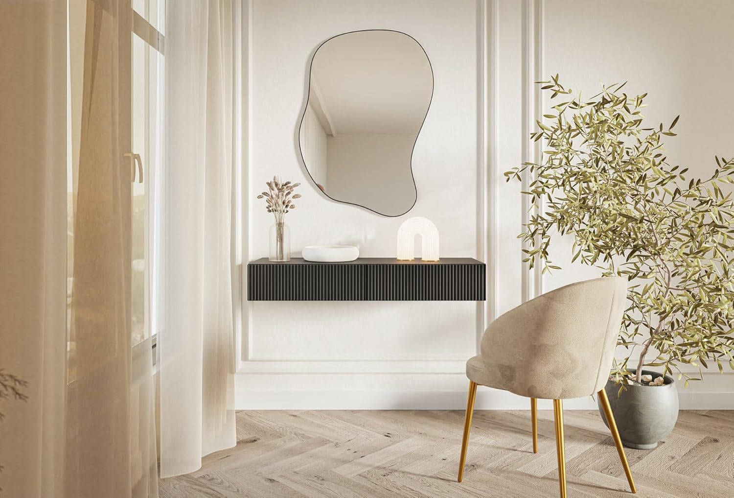 Kaptafel Veldio zwevend, 90 cm, zwart – foto 4 – kavel bij GSD Auctions, Zoeterwoude