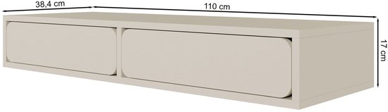 Selsey WUWU - Wandkaptafel met 2 lades, greige, 110 cm – foto 6 – kavel bij GSD Auctions, Zoeterwoude