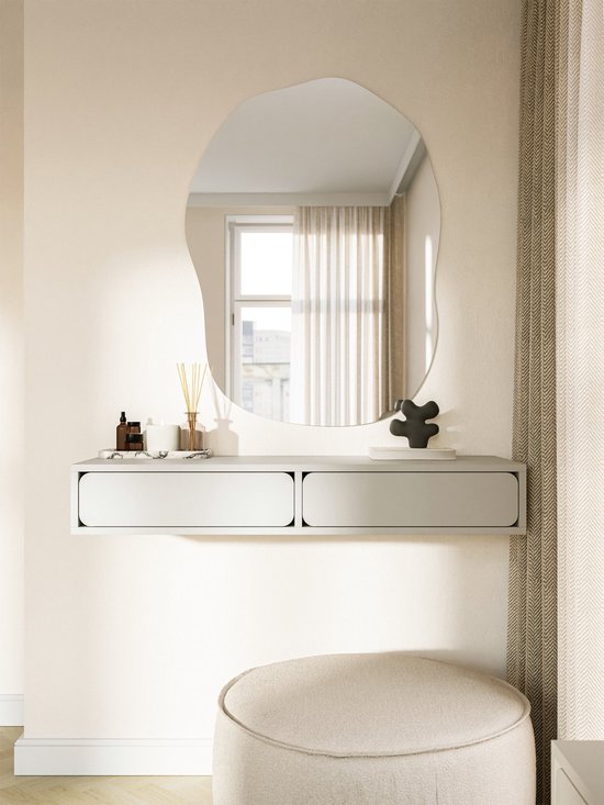 Selsey WUWU - Wandkaptafel met 2 lades, greige, 110 cm – foto 3 – kavel bij GSD Auctions, Zoeterwoude