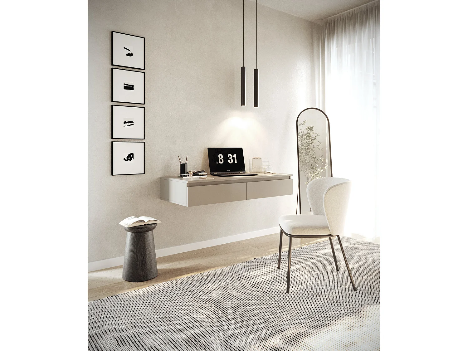 Kaptafel Kate zwevend 120cm | NADUVI Collection – foto 3 – kavel bij GSD Auctions, Zoeterwoude