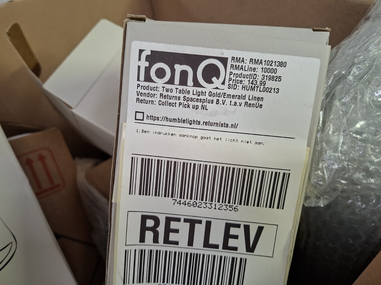 Grote Doos met Defecte FONQ Retouren – foto 6 – kavel bij GSD Auctions, Zoeterwoude