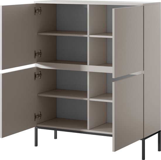 Selsey Bemmi - Hoge kast - 100 cm - Beige met zwarte poten – foto 7 – kavel bij GSD Auctions, Zoeterwoude