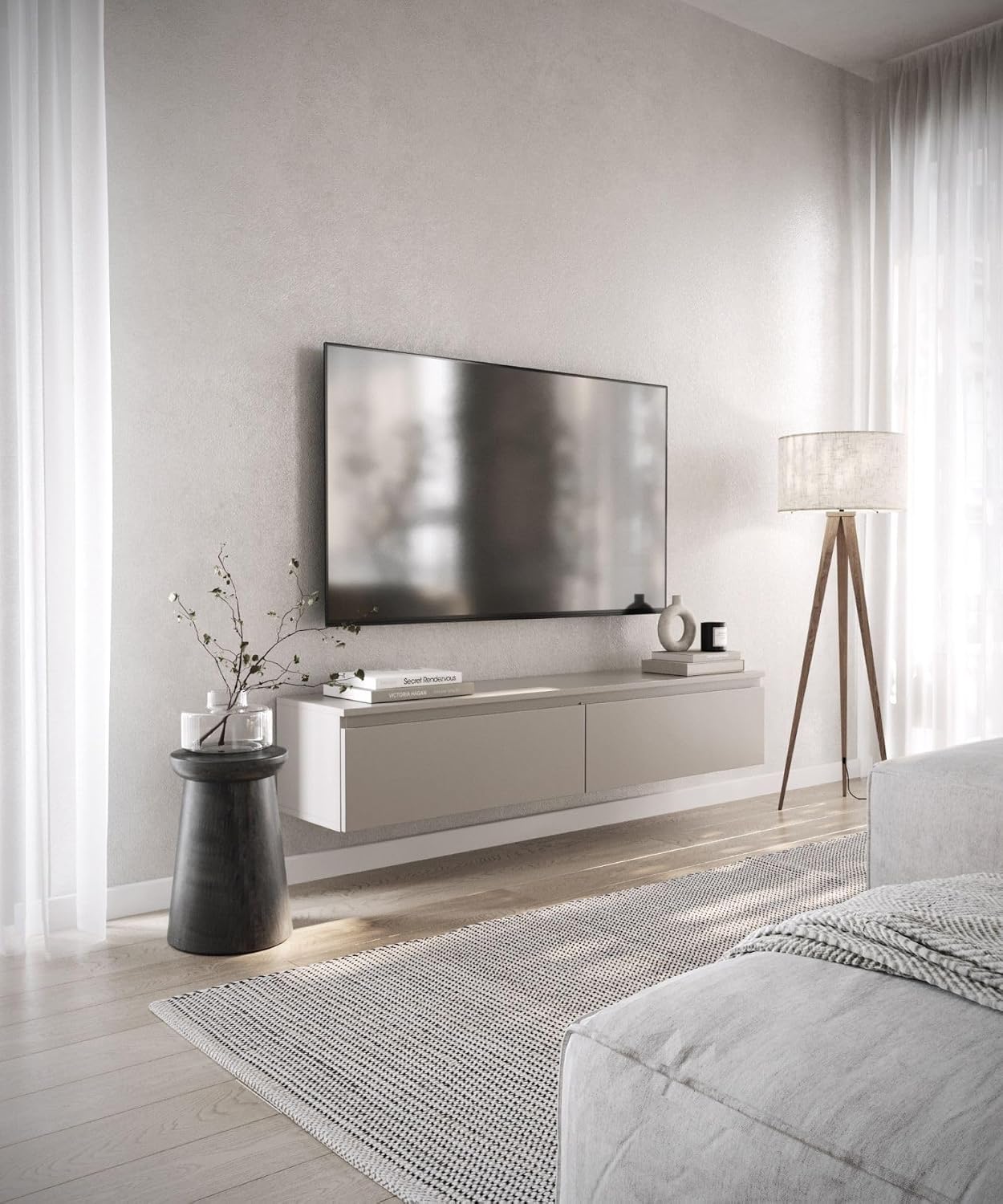 Selsey Zwevend TV Meubel Bemmi 150 cm in Kasjmier – foto 3 – kavel bij GSD Auctions, Zoeterwoude