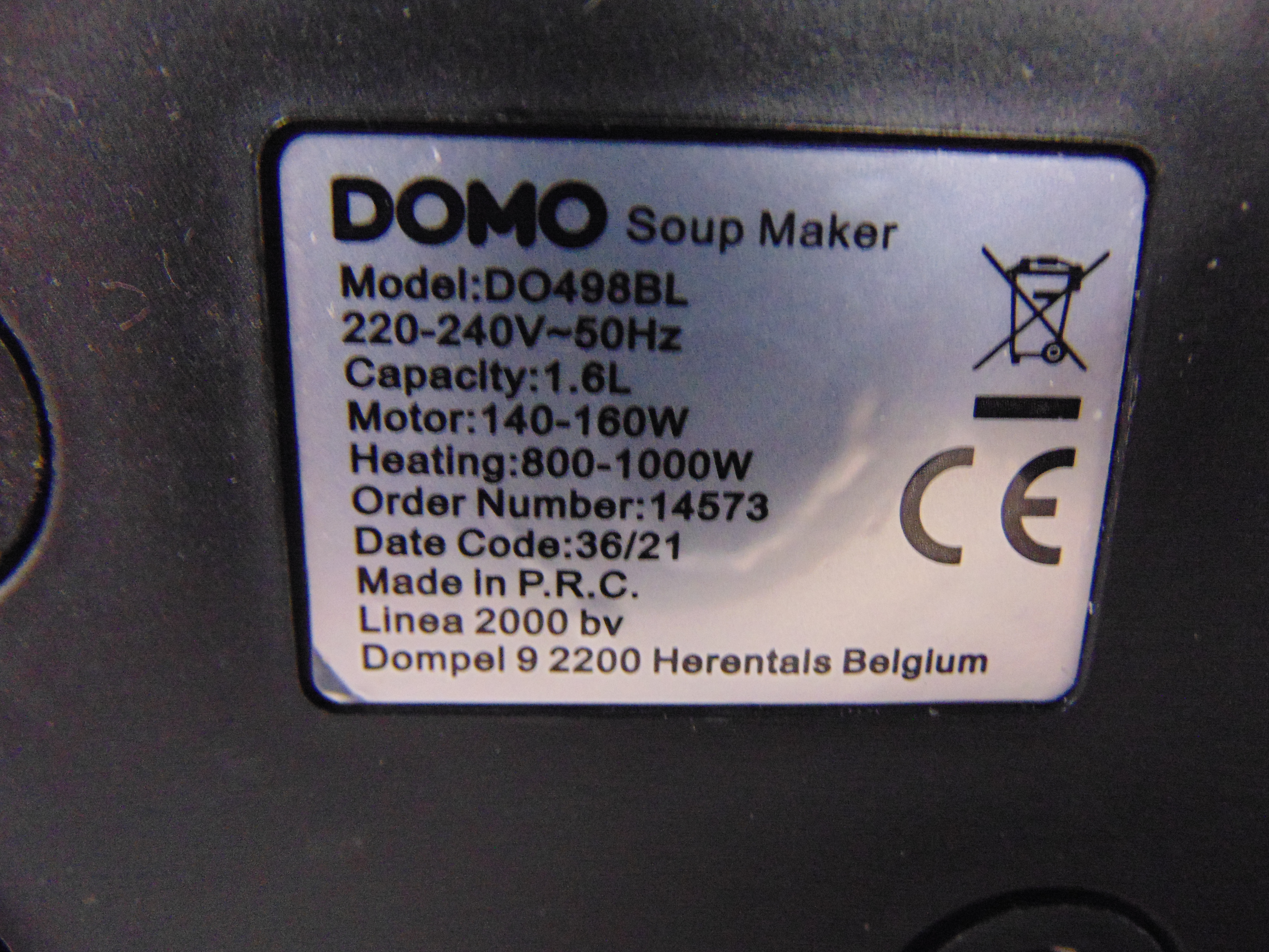 Domo DO498BL 1,6L Soepmaker – foto 4 – kavel bij GSD Auctions, Zoeterwoude