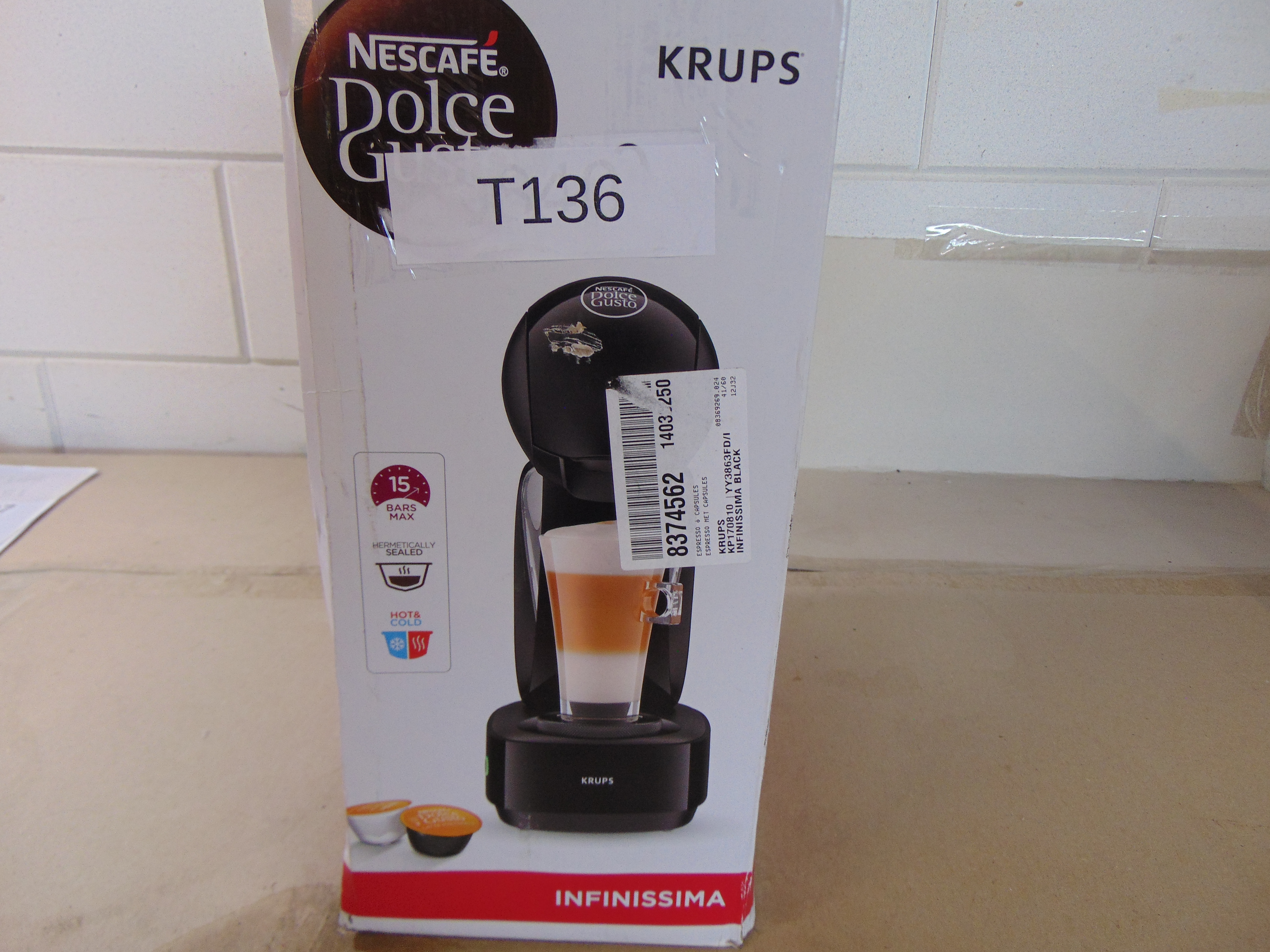 Krups Infinissima KP1708 Zwart Dolce Gusto Koffiemachine – foto 4 – kavel bij GSD Auctions, Zoeterwoude