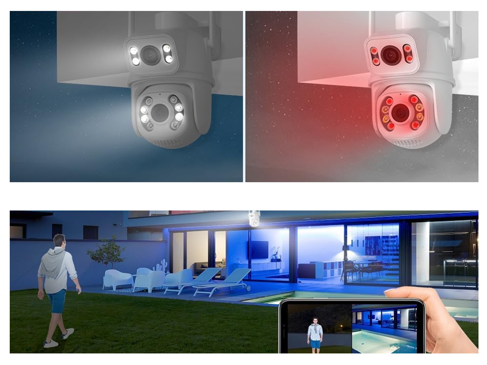 Dual lens 6 MP camera - 2 camera's in 1 behuizing - wit – foto 5 – kavel bij GSD Auctions, Zoeterwoude