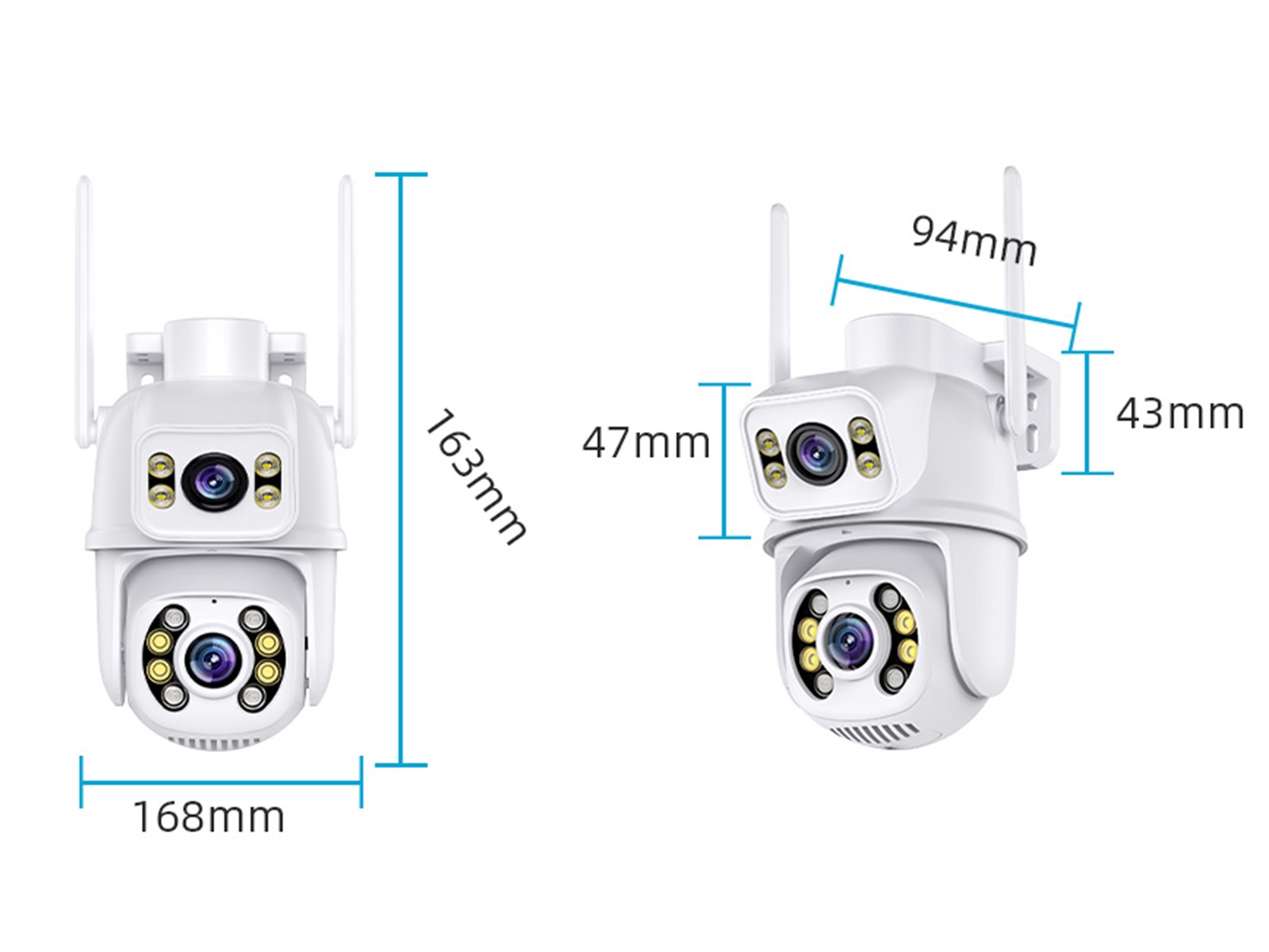 Dual lens 6 MP camera - 2 camera's in 1 behuizing - wit – foto 3 – kavel bij GSD Auctions, Zoeterwoude