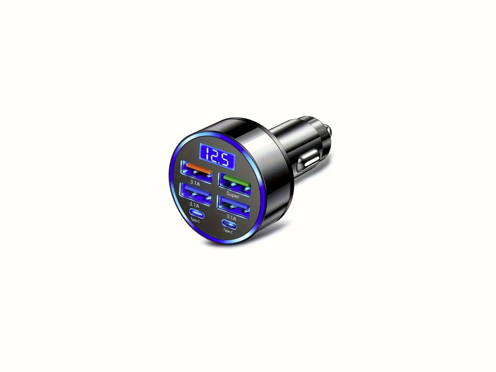Auto oplader - 6 poorten - USB en USB C – kavel bij GSD Auctions, Zoeterwoude