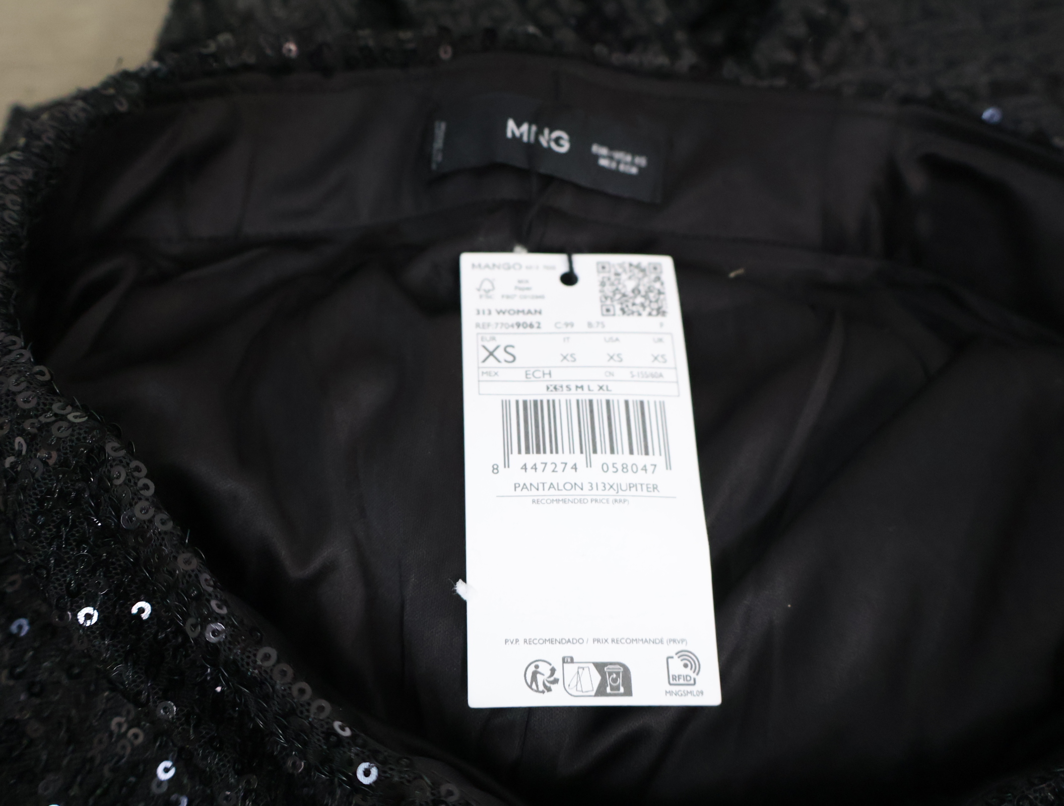 Zwarte broek met pailletten - Mango'' – foto 4 – kavel bij GSD Auctions, Zoeterwoude