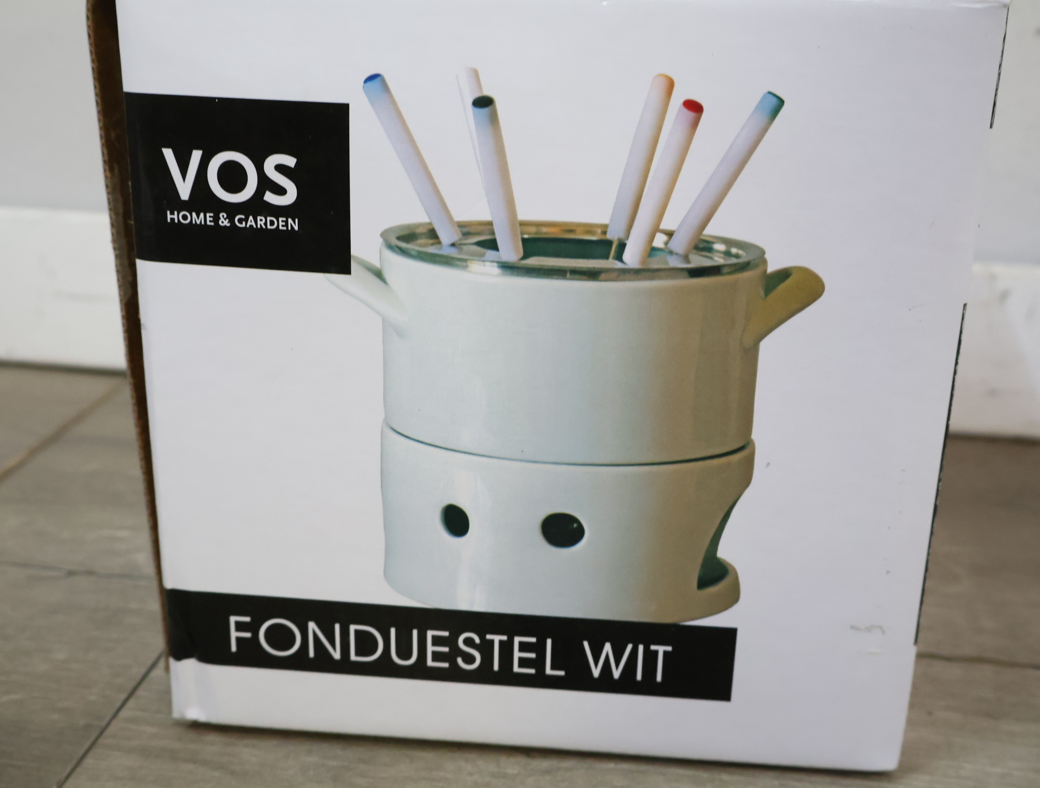 Wit fondue stel met stokjes'' – foto 3 – kavel bij GSD Auctions, Zoeterwoude