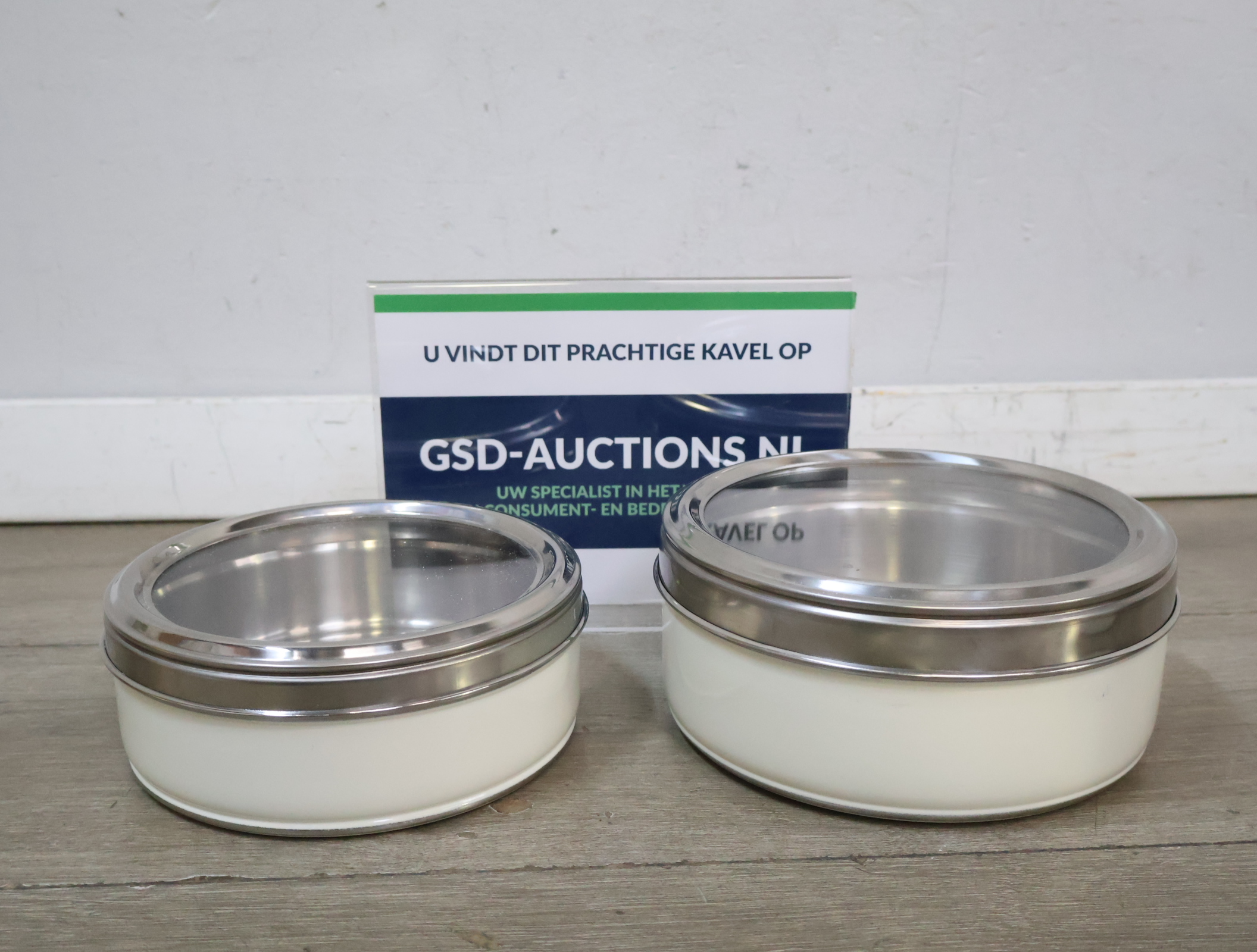 Set metalen bewaardozen met deksel'' – kavel bij GSD Auctions, Zoeterwoude