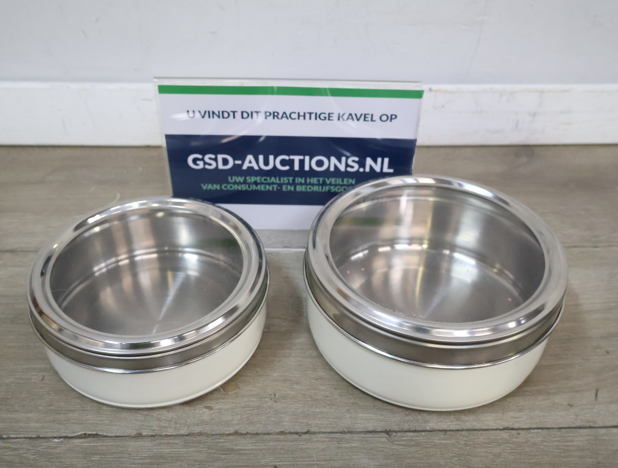 Set metalen bewaardozen met deksel'' – foto 2 – kavel bij GSD Auctions, Zoeterwoude