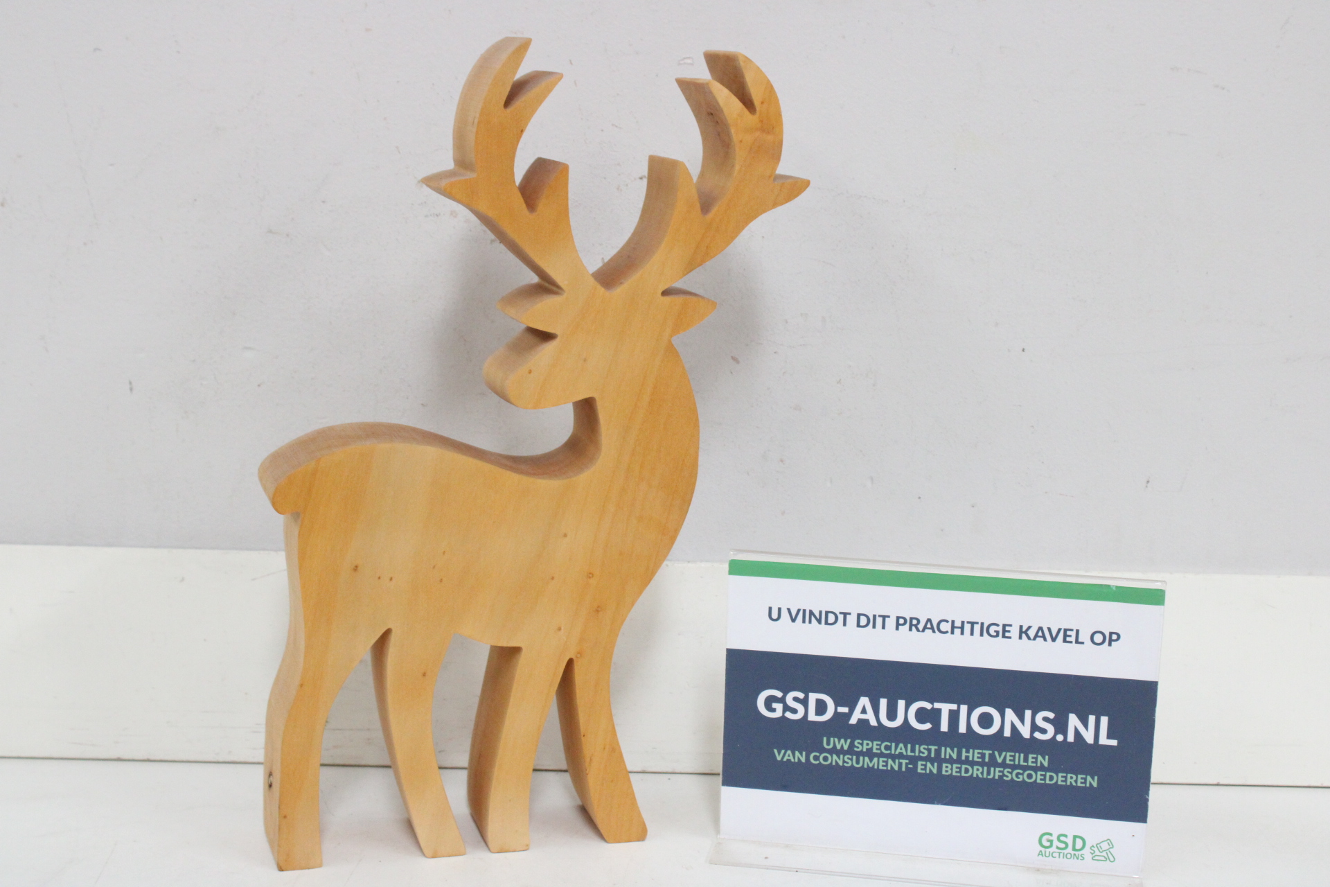 Houten hert decoratie'' – kavel bij GSD Auctions, Zoeterwoude