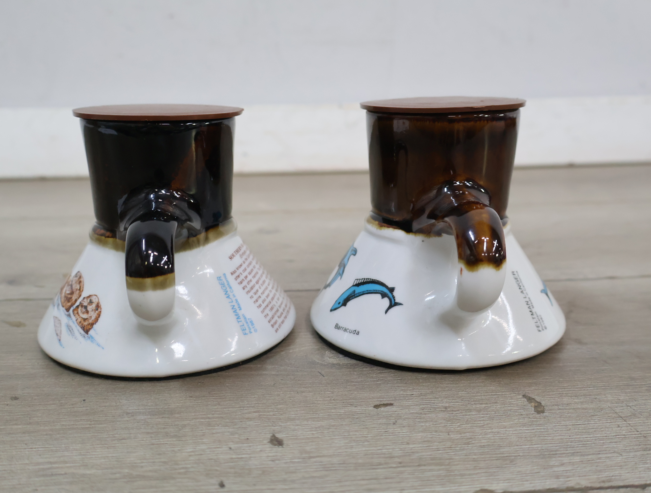 Set van 2 keramische mokken met zeedieren decoratie'' – foto 4 – kavel bij GSD Auctions, Zoeterwoude