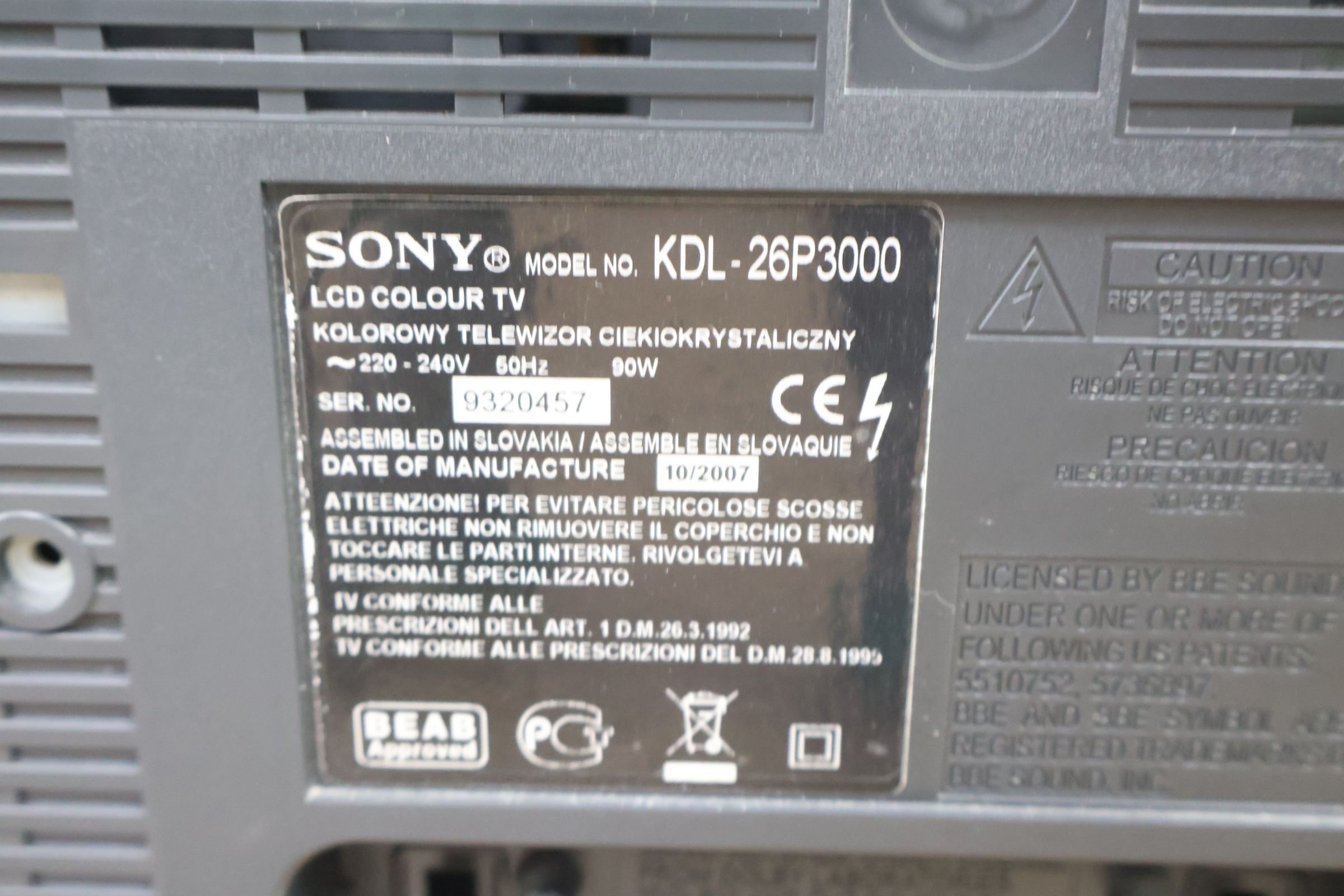 Sony Bravia televisie met afstandsbediening'' – foto 8 – kavel bij GSD Auctions, Zoeterwoude