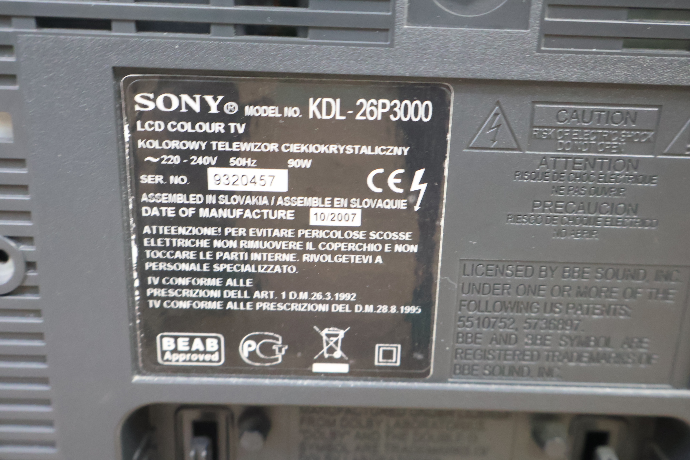 Sony Bravia televisie met afstandsbediening'' – foto 9 – kavel bij GSD Auctions, Zoeterwoude