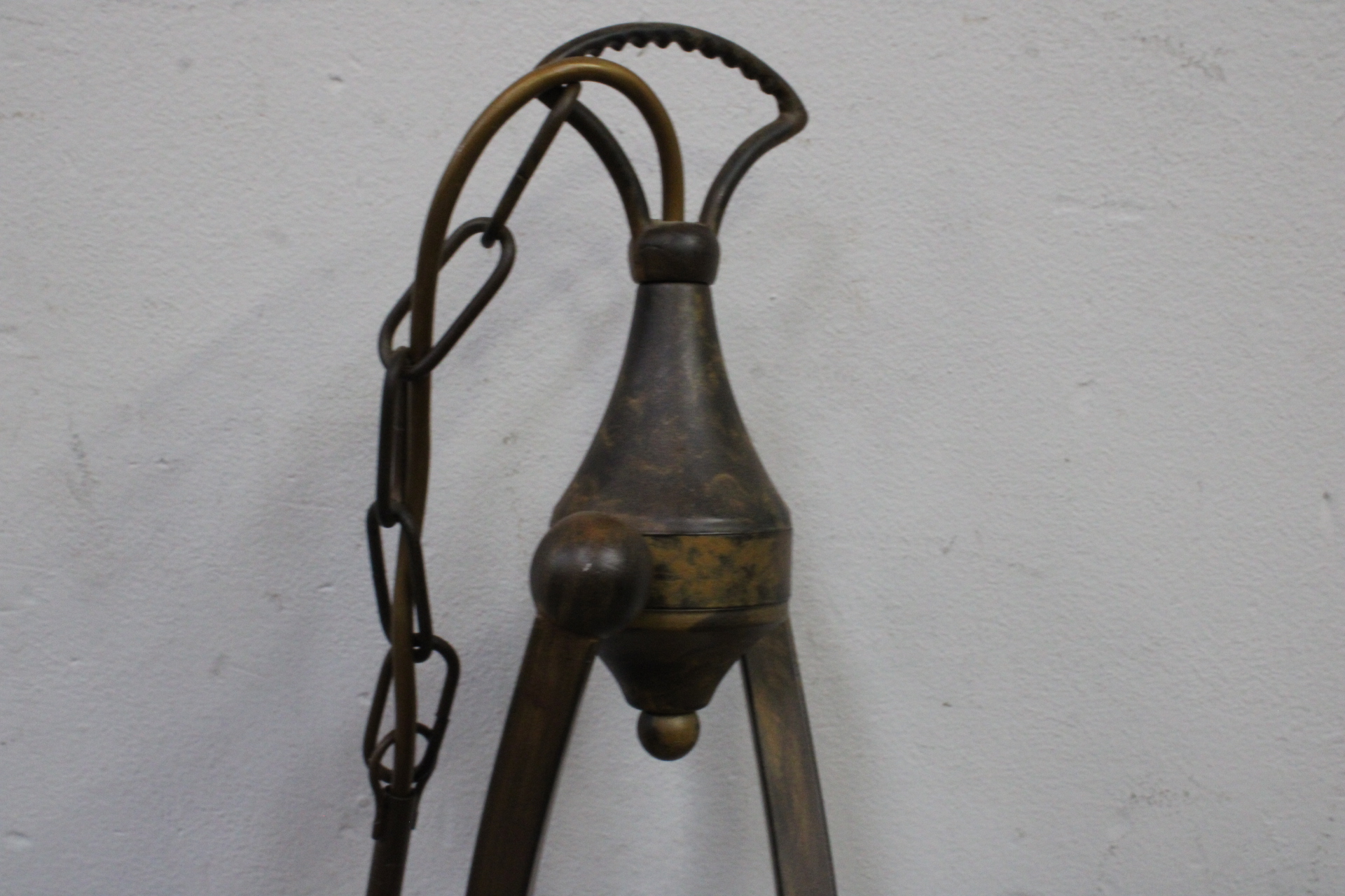 Hanglamp met metalen frame en glazen kappen'' – foto 5 – kavel bij GSD Auctions, Zoeterwoude