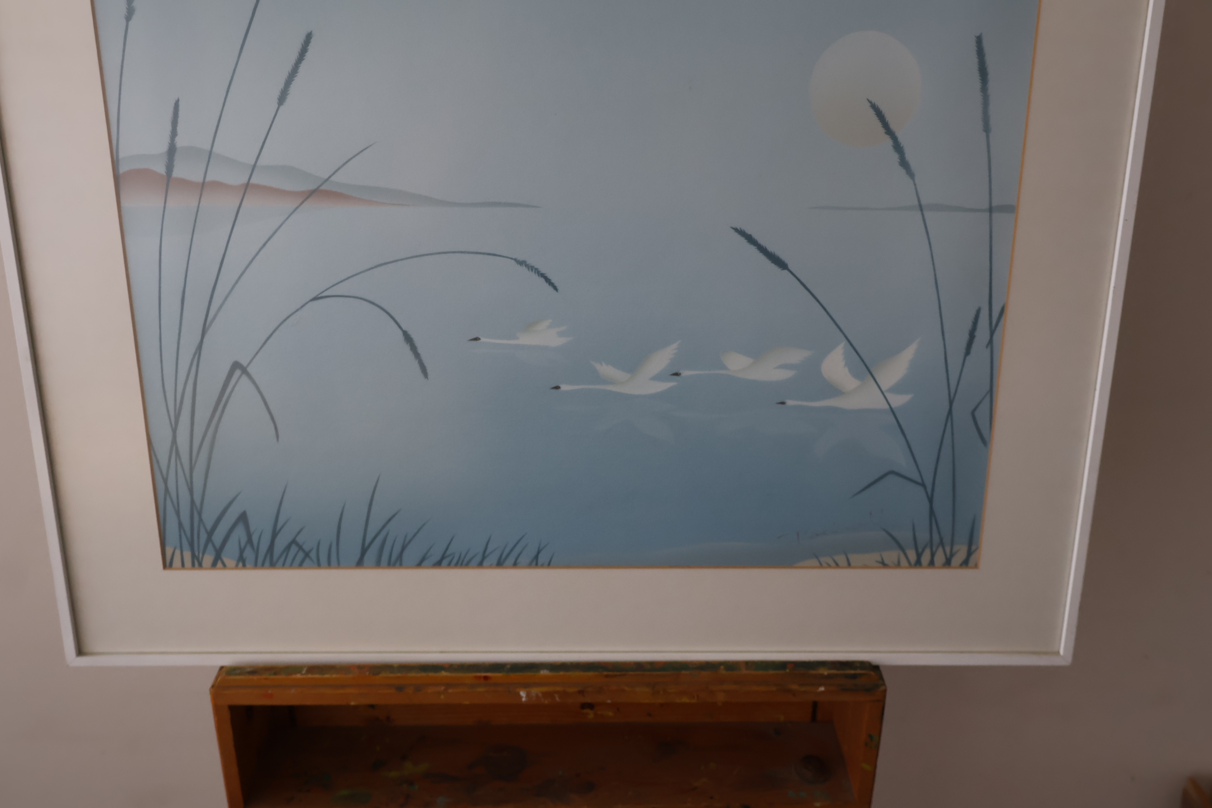 Artprint van zwanen en riet'' – foto 4 – kavel bij GSD Auctions, Zoeterwoude