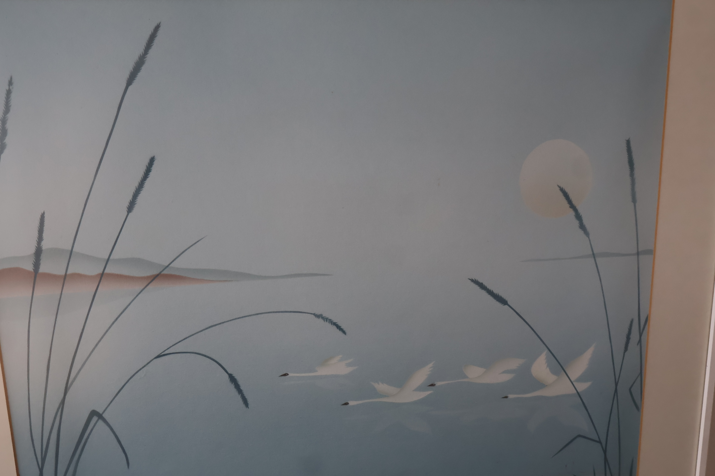 Artprint van zwanen en riet'' – foto 5 – kavel bij GSD Auctions, Zoeterwoude