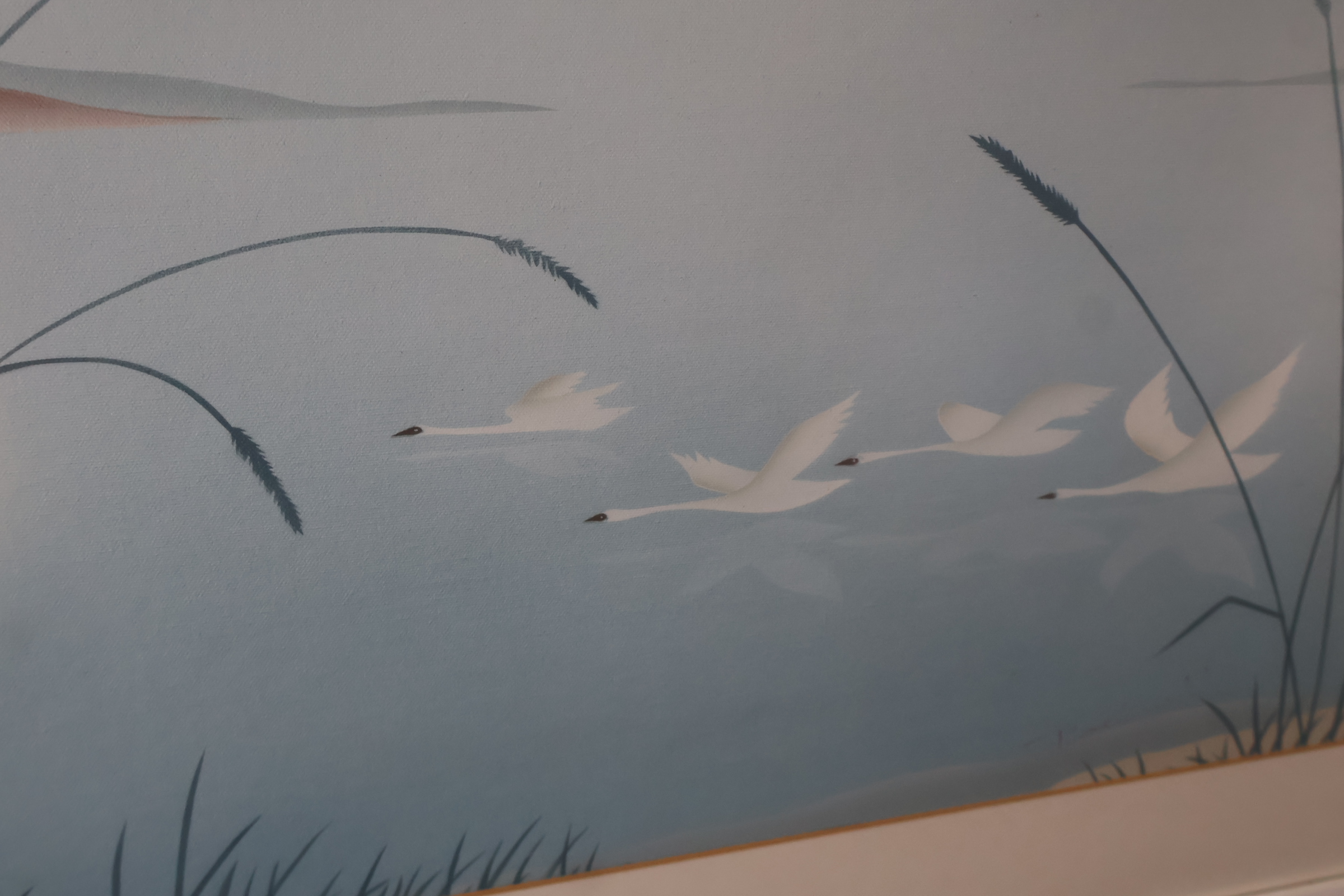 Artprint van zwanen en riet'' – foto 6 – kavel bij GSD Auctions, Zoeterwoude