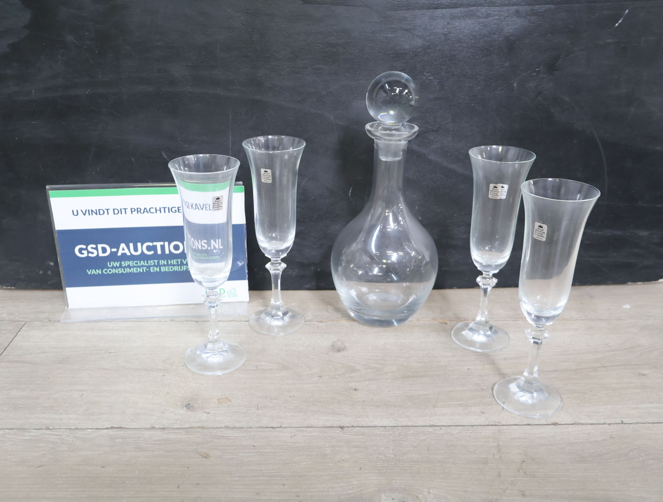 Kristallen karaf met 4 glazen'' – foto 2 – kavel bij GSD Auctions, Zoeterwoude