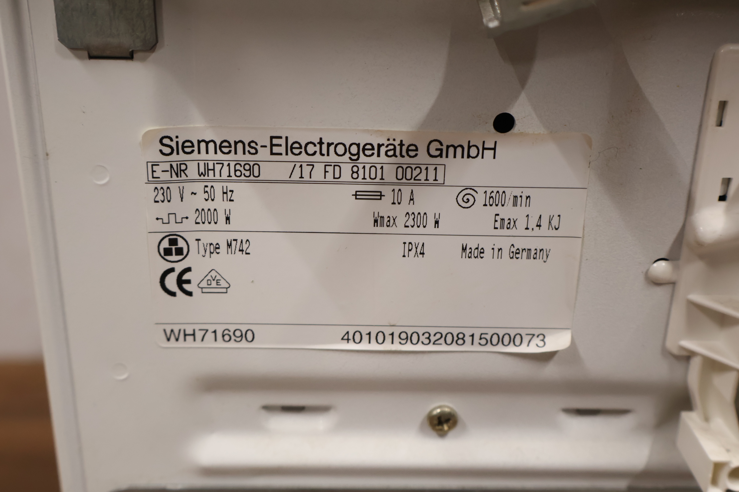 Siemens wasmachine'' – foto 8 – kavel bij GSD Auctions, Zoeterwoude