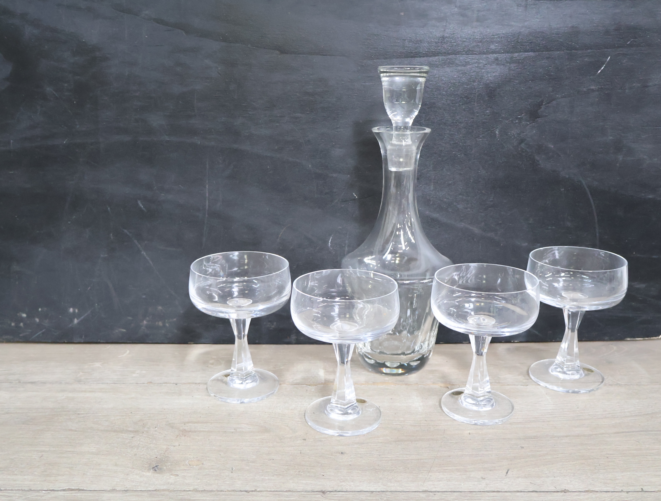 Kristallen karaf met 4 coupes'' – foto 3 – kavel bij GSD Auctions, Zoeterwoude