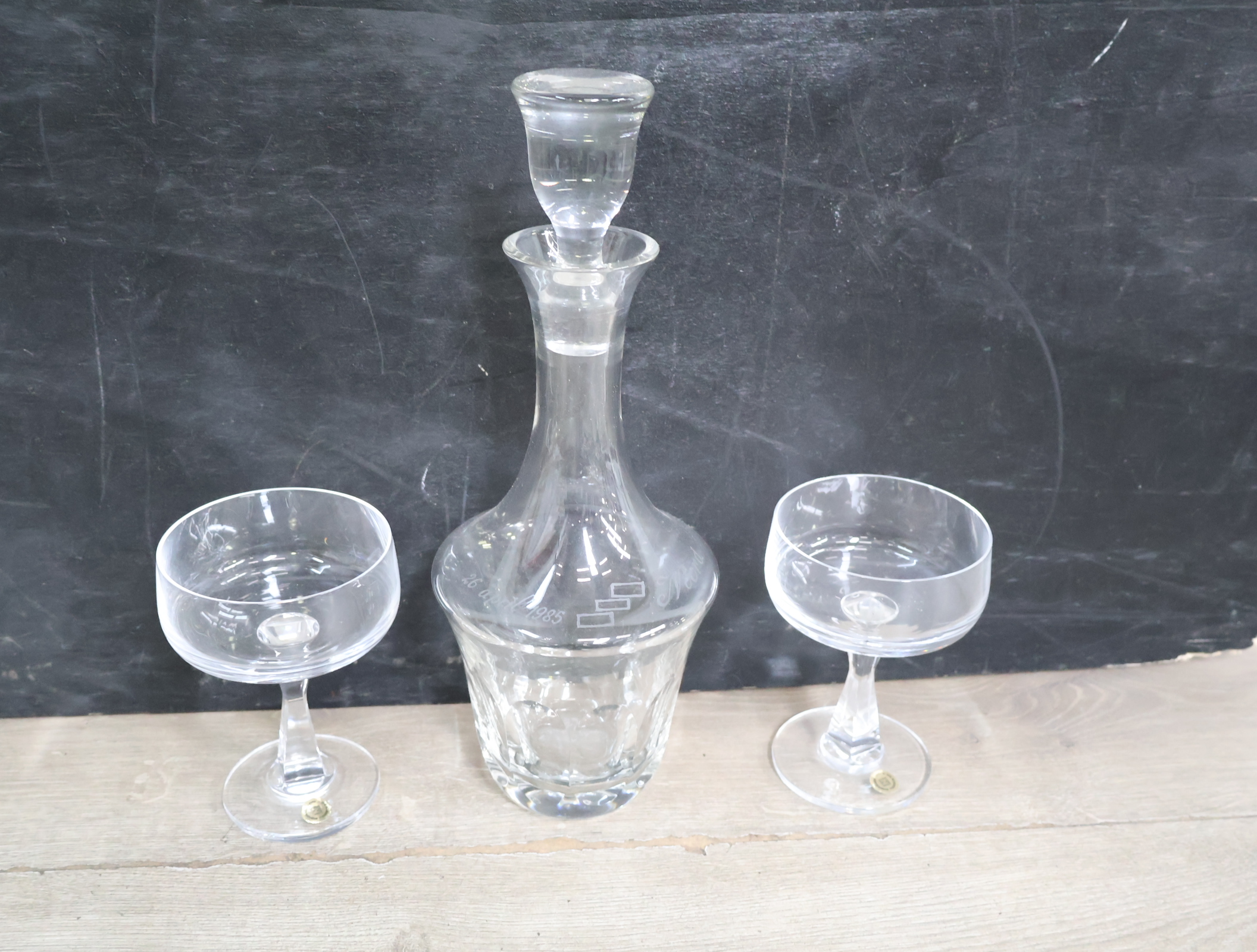 Kristallen karaf met 4 coupes'' – foto 7 – kavel bij GSD Auctions, Zoeterwoude