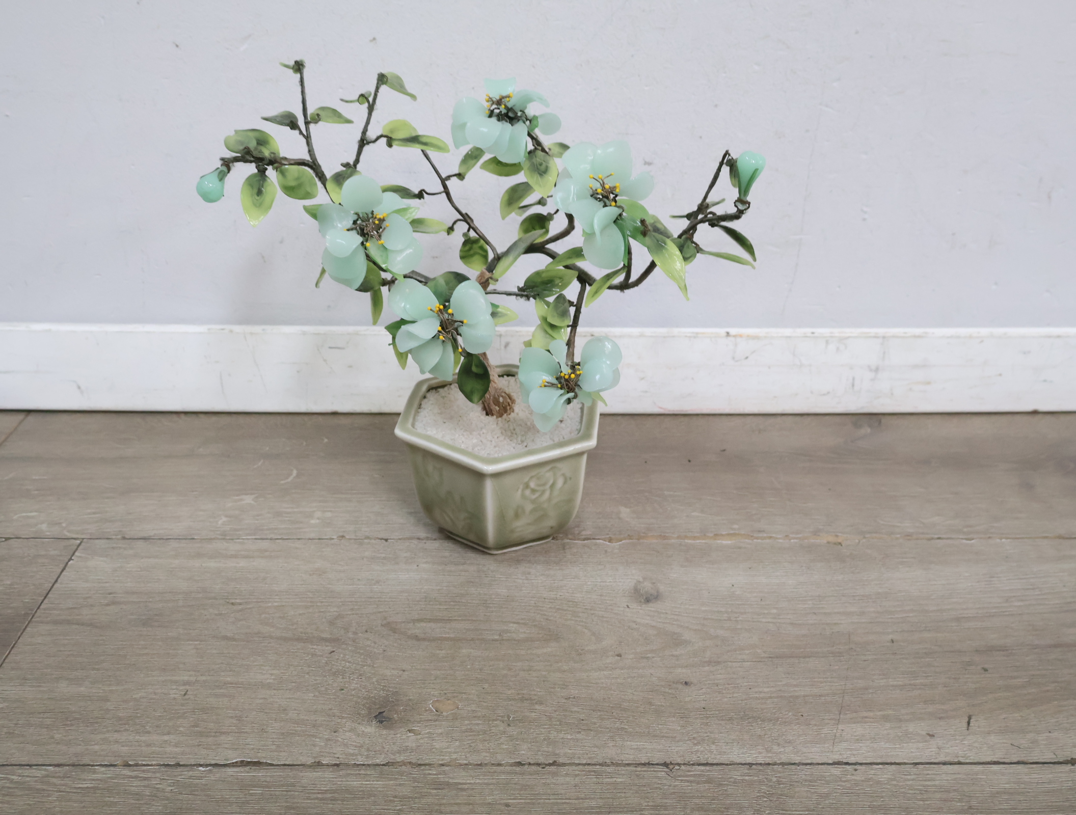 Decoratieve boom met groene glazen bloemen'' – foto 7 – kavel bij GSD Auctions, Zoeterwoude