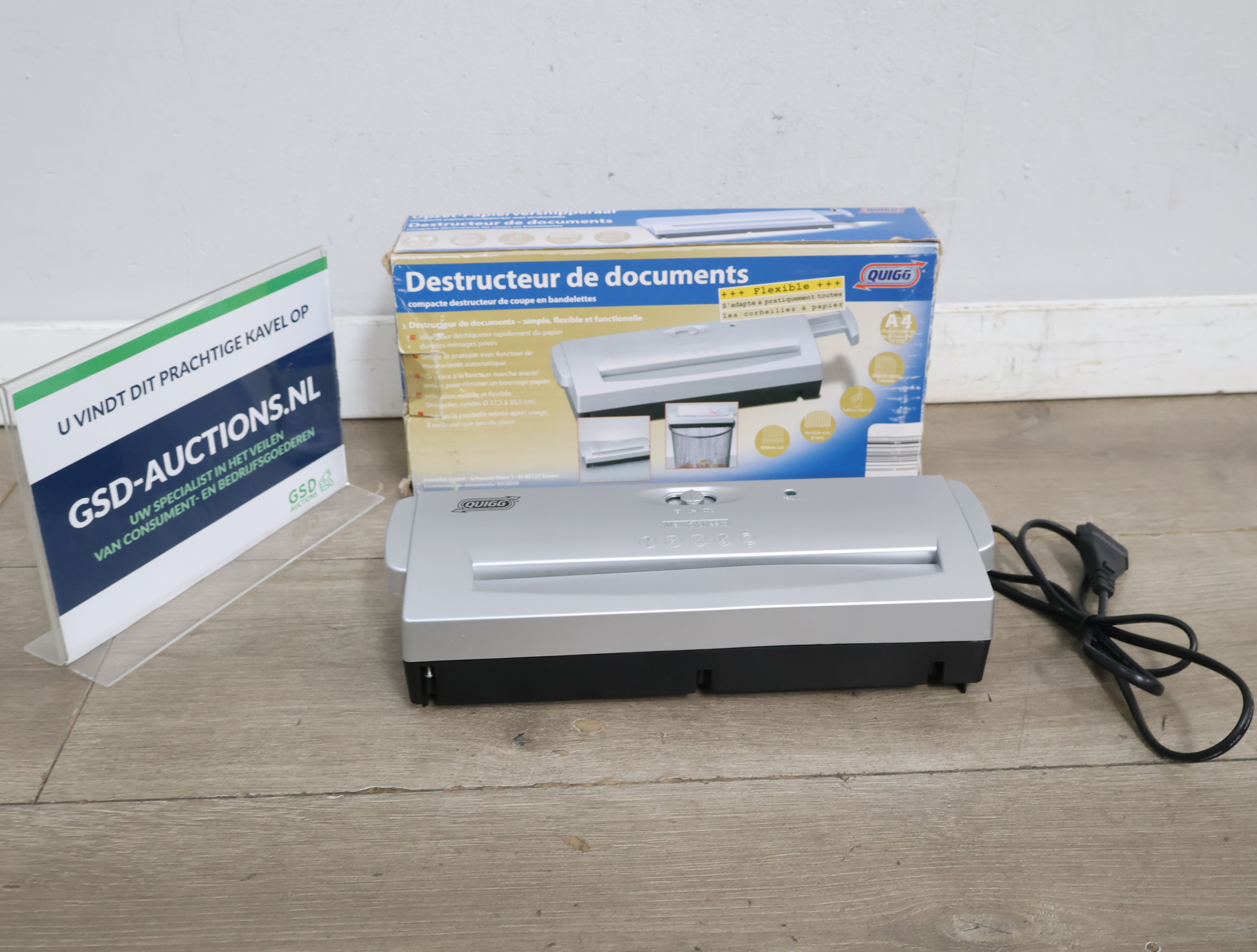Documentvernietiger Quigg'' – kavel bij GSD Auctions, Zoeterwoude