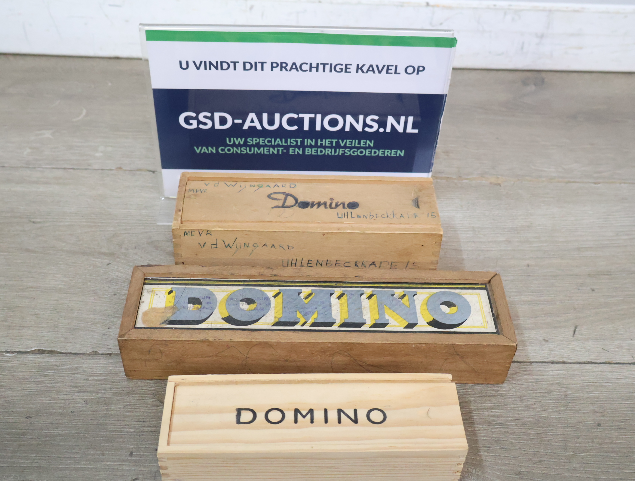 Vintage Set houten domino spellen'' – kavel bij GSD Auctions, Zoeterwoude