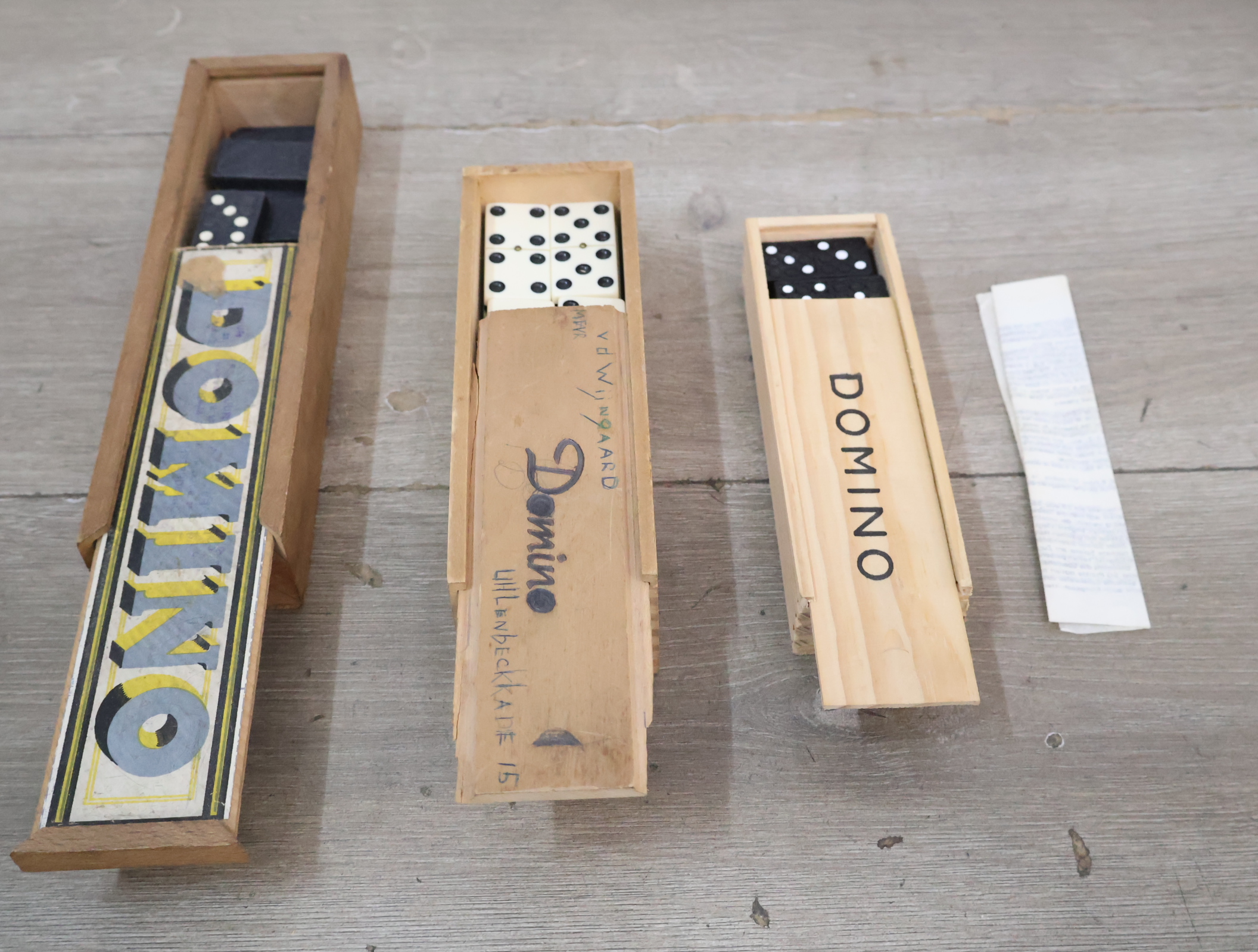 Vintage Set houten domino spellen'' – foto 3 – kavel bij GSD Auctions, Zoeterwoude