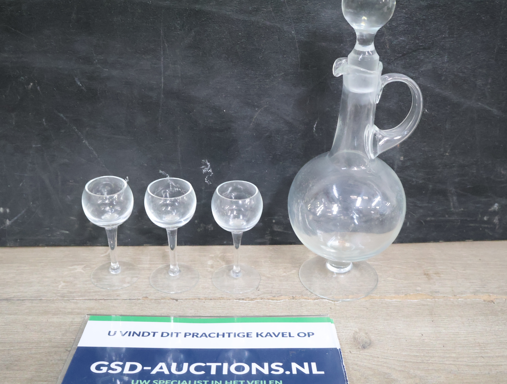 Kristallen Karaf met 3 Glazen'' – kavel bij GSD Auctions, Zoeterwoude