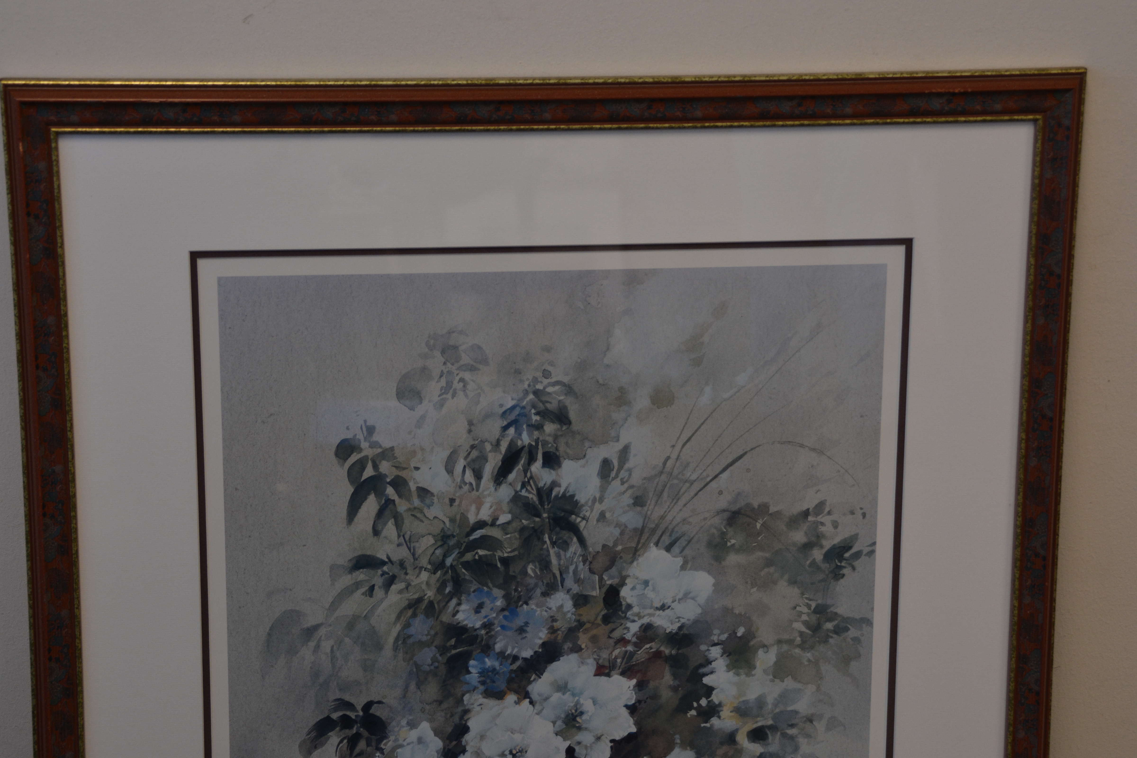 Ingelijste aquarel van een boeket bloemen. Door Hugeamel'' – foto 2 – kavel bij GSD Auctions, Zoeterwoude