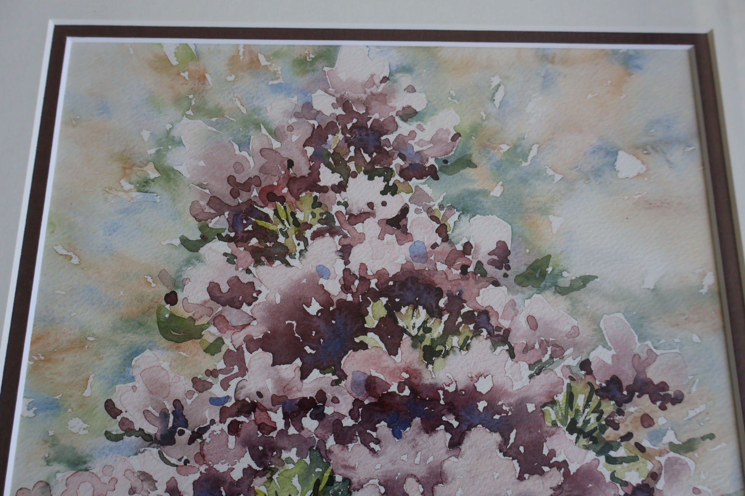 Ingelijste aquarel van bloemen'' – foto 6 – kavel bij GSD Auctions, Zoeterwoude