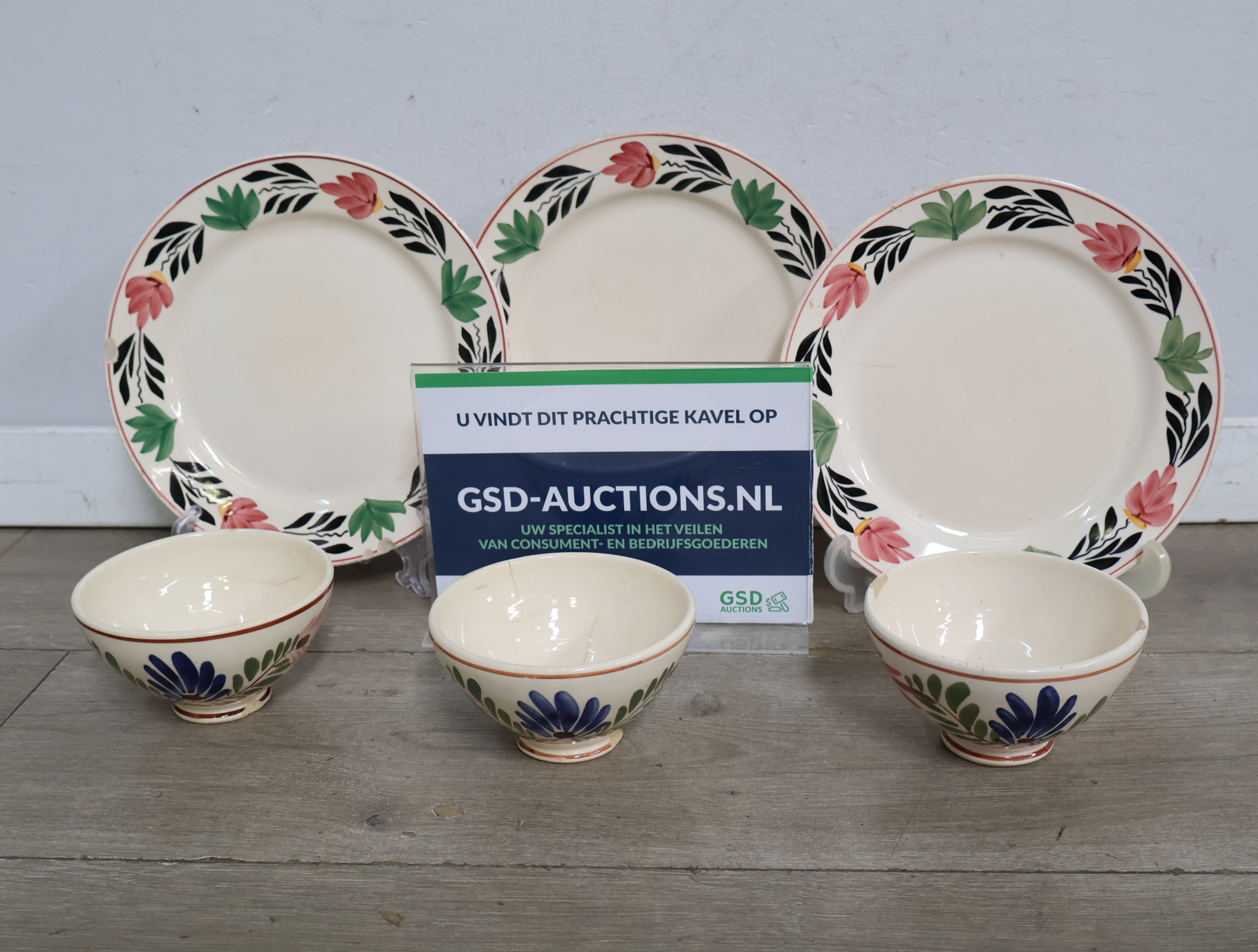 Set Servies - Boerenbont-stijl'' – kavel bij GSD Auctions, Zoeterwoude