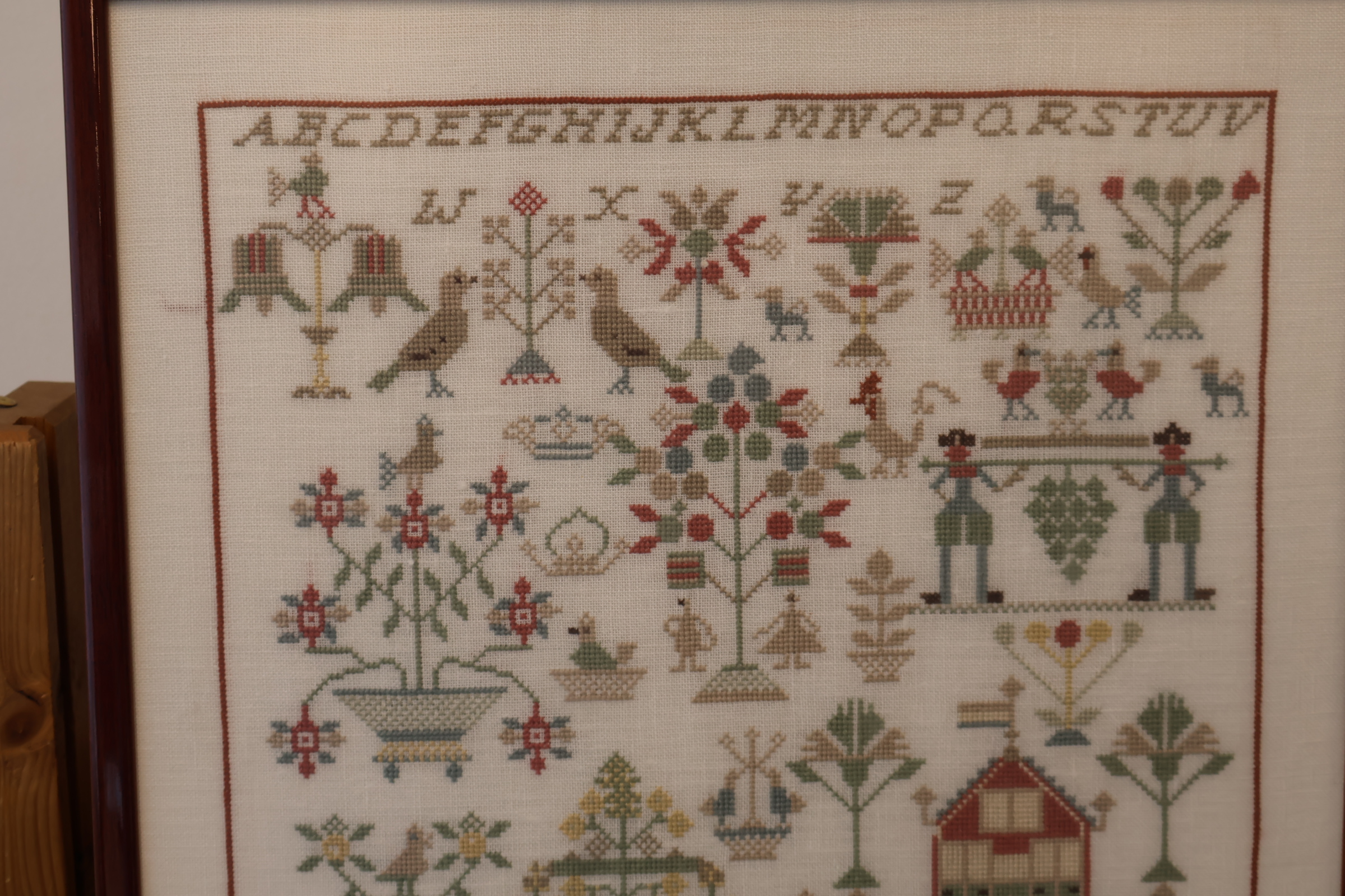 Geborduurde sampler in houten lijst'' – foto 5 – kavel bij GSD Auctions, Zoeterwoude
