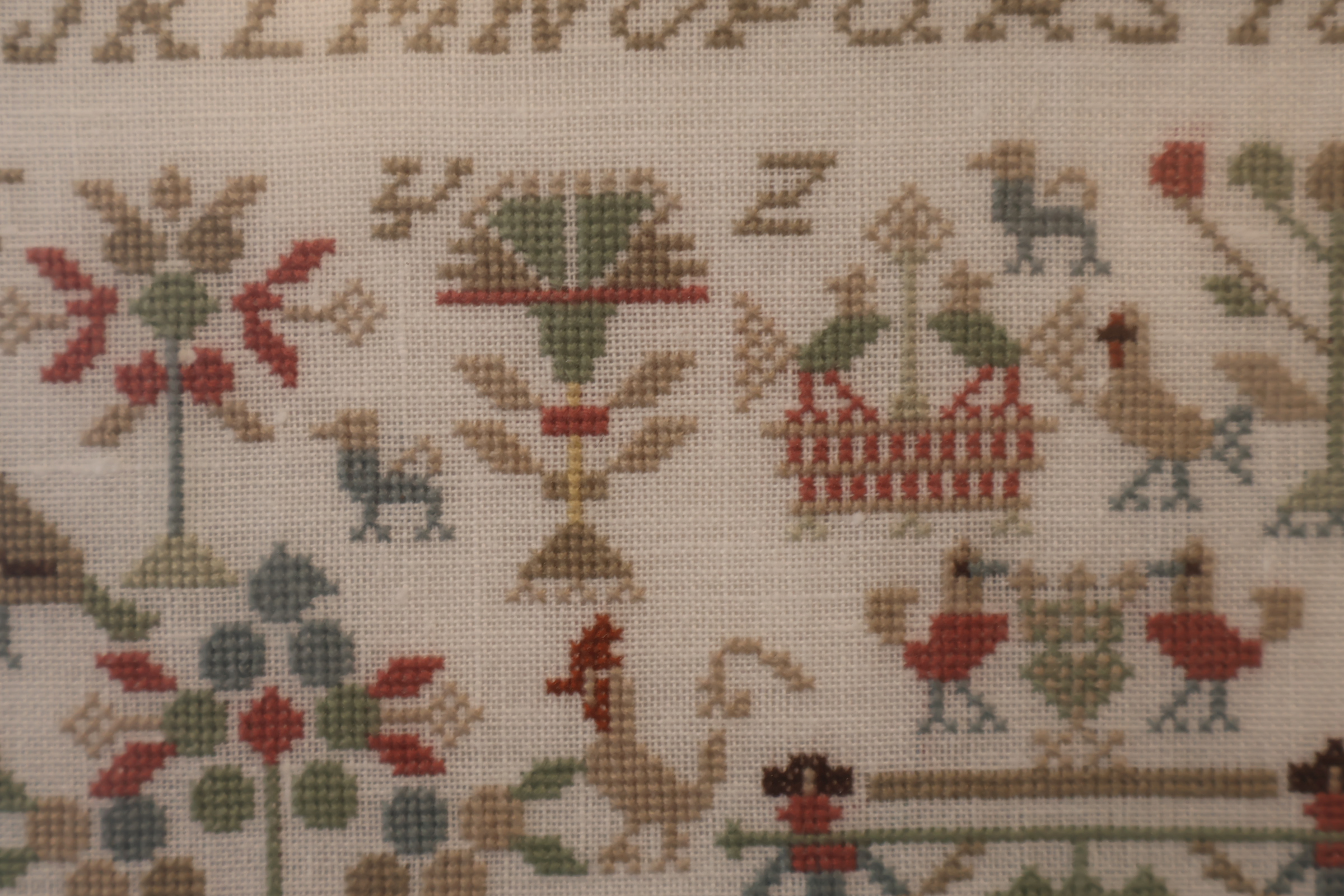 Geborduurde sampler in houten lijst'' – foto 8 – kavel bij GSD Auctions, Zoeterwoude