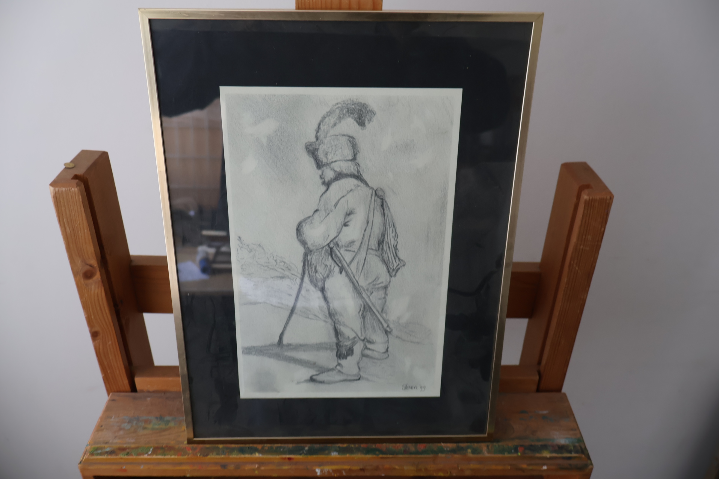 Potloodtekening van een soldaat' – foto 2 – kavel bij GSD Auctions, Zoeterwoude