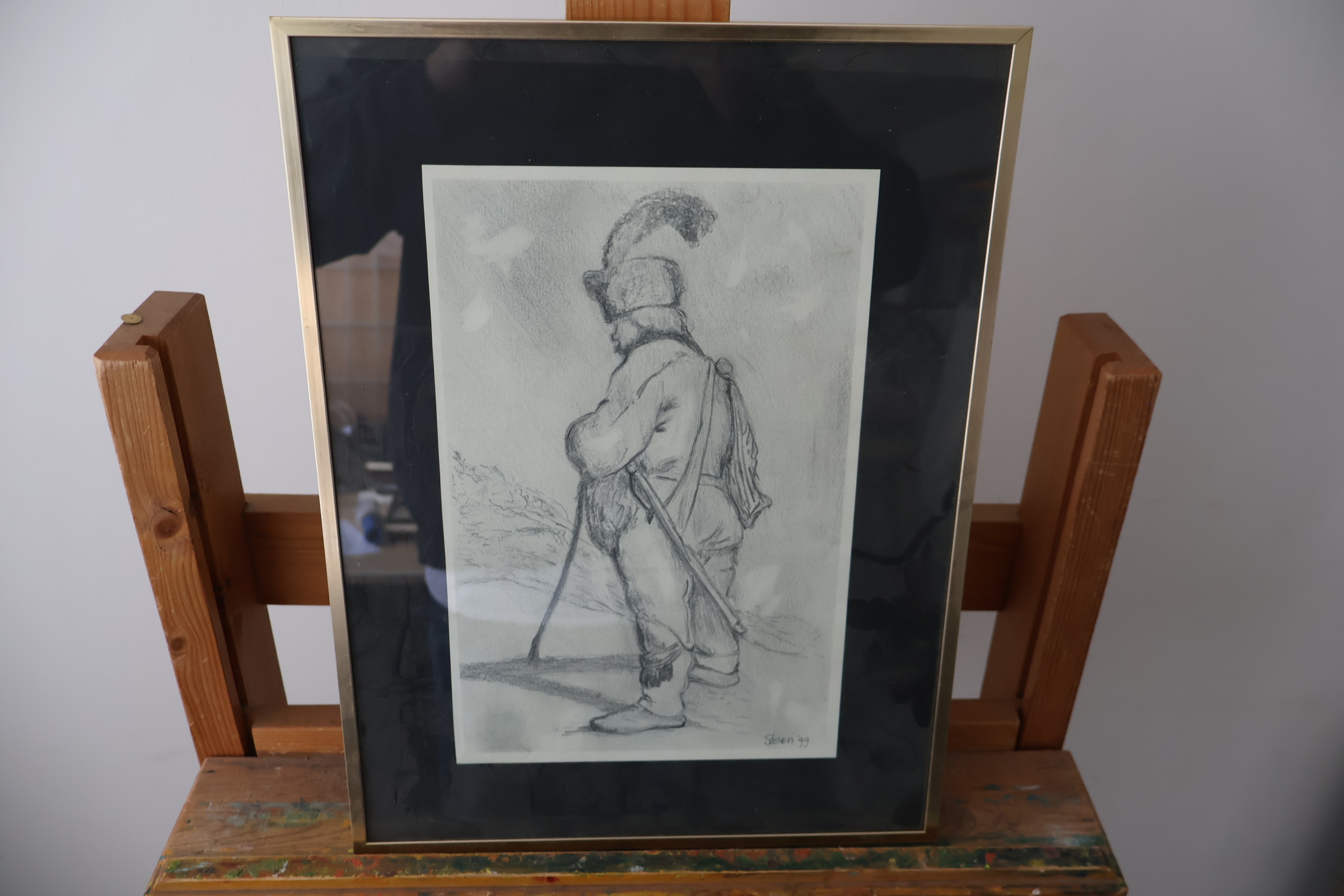 Potloodtekening van een soldaat' – foto 3 – kavel bij GSD Auctions, Zoeterwoude