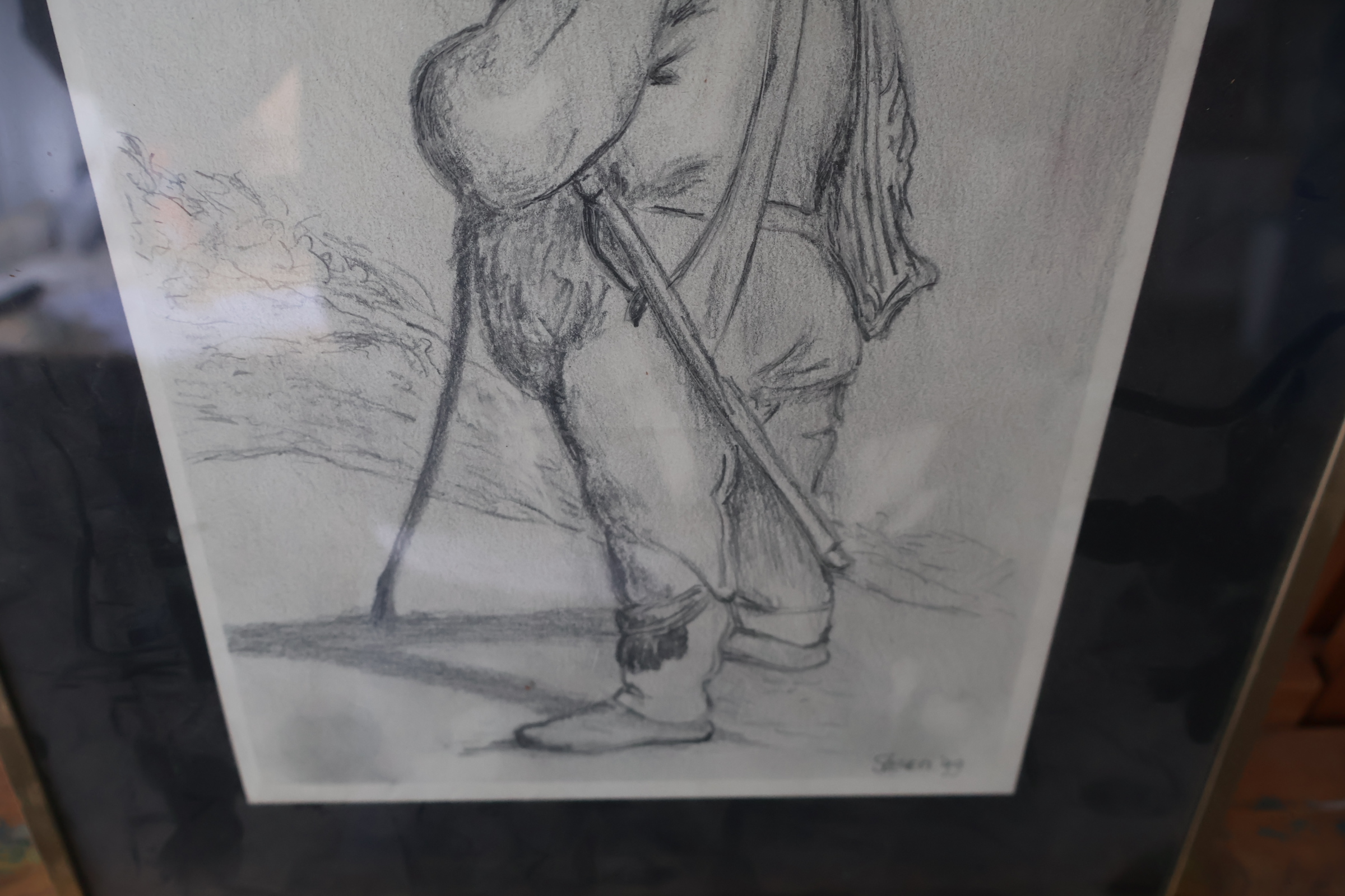 Potloodtekening van een soldaat' – foto 6 – kavel bij GSD Auctions, Zoeterwoude