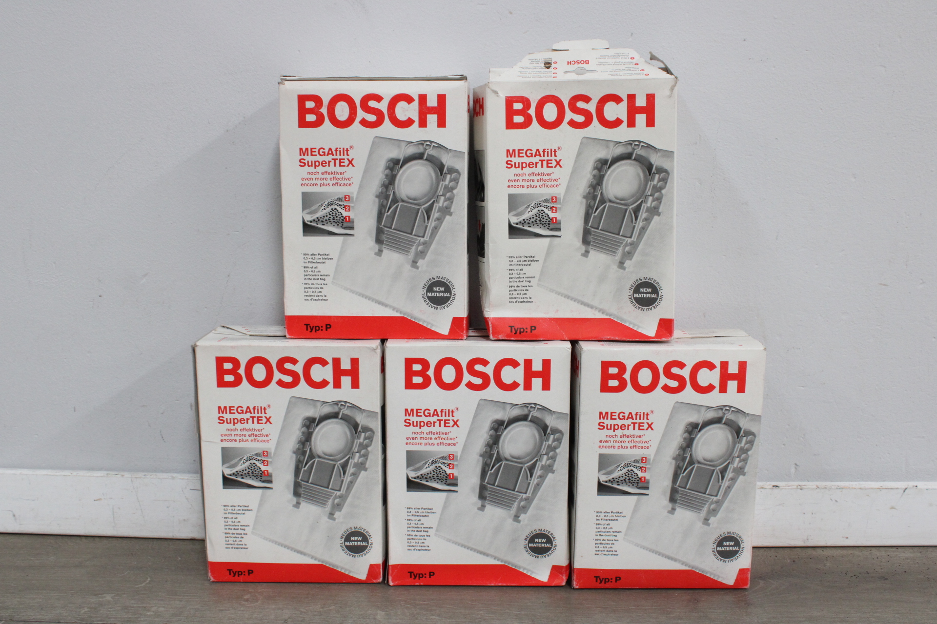 Bosch MEGAfilt SuperTEX stofzuigerzakken Typ P' – foto 2 – kavel bij GSD Auctions, Zoeterwoude